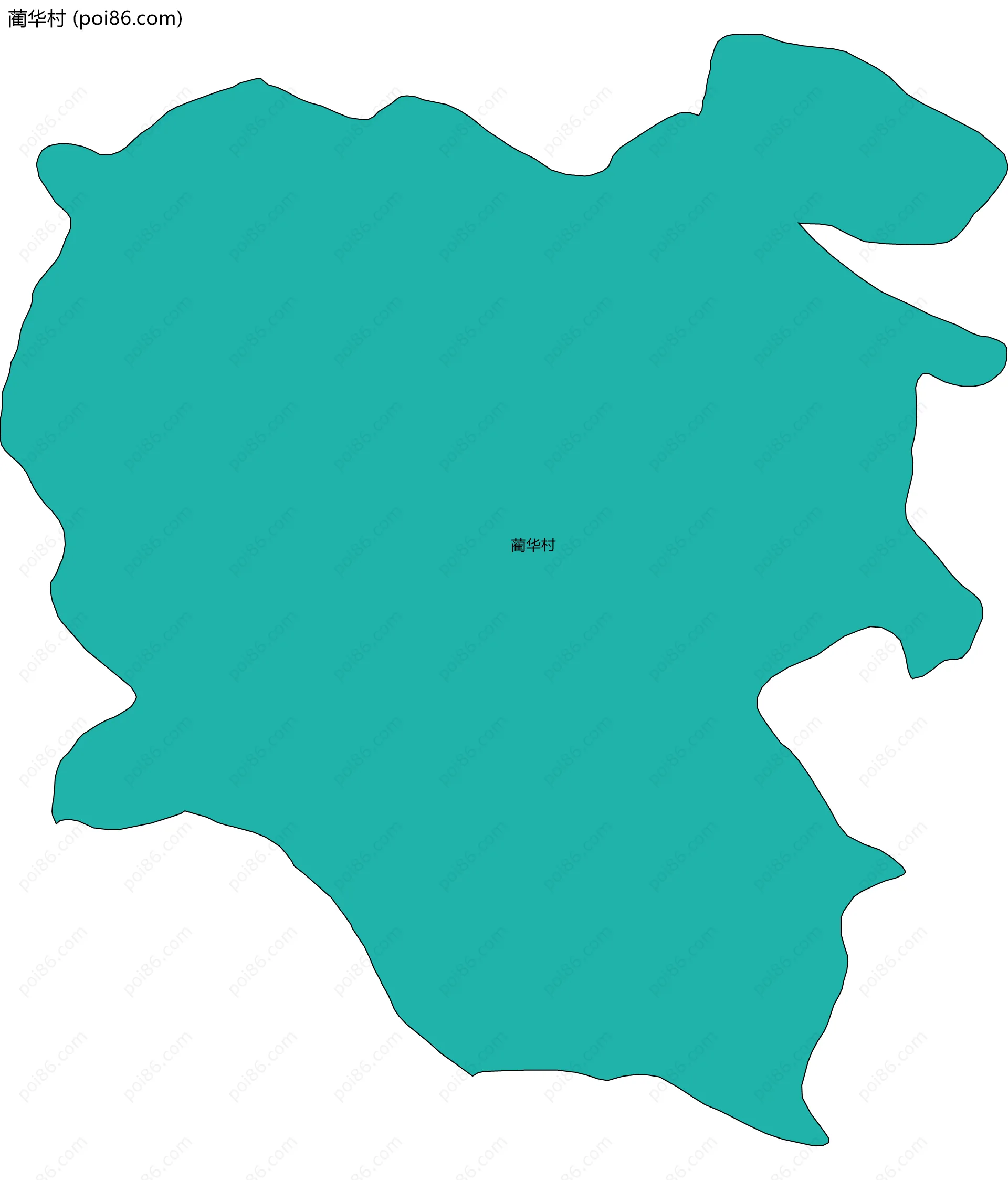 蔺华村边界地图