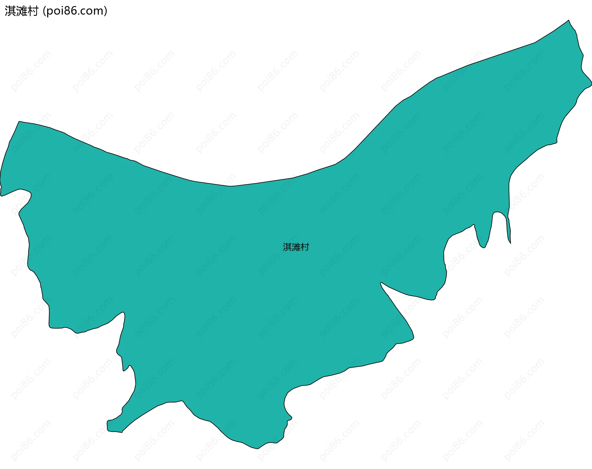 淇滩村边界地图