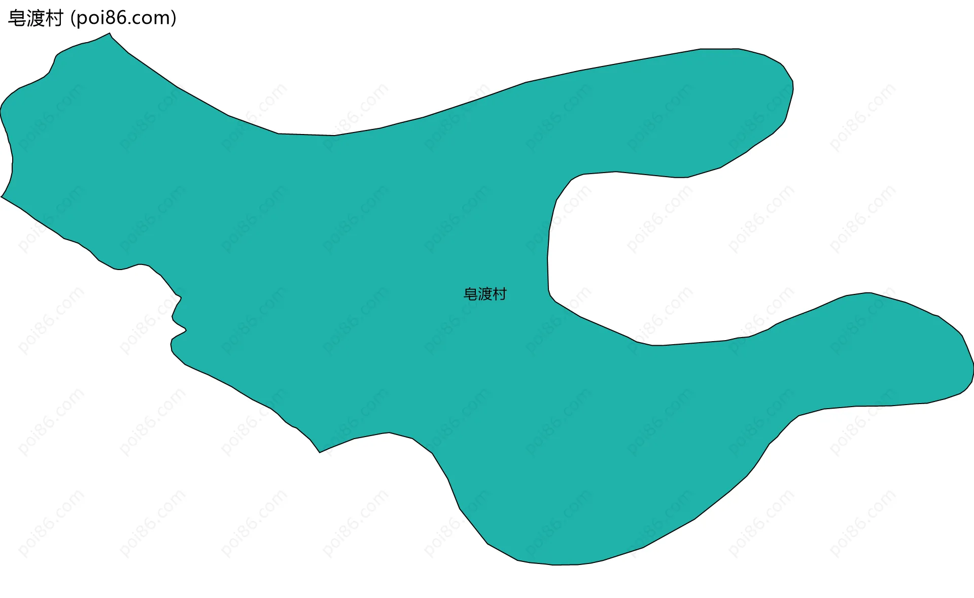 皂渡村边界地图