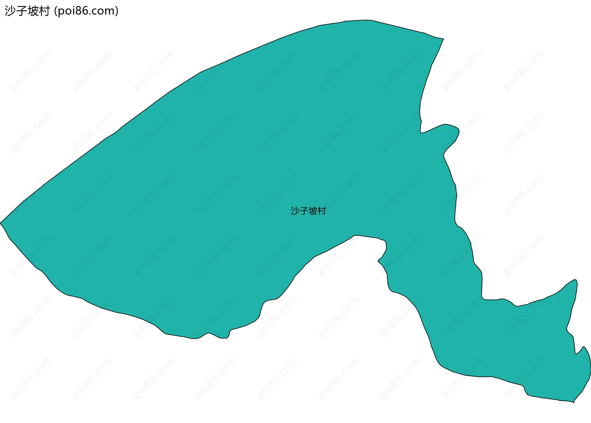 沙子坡村边界地图