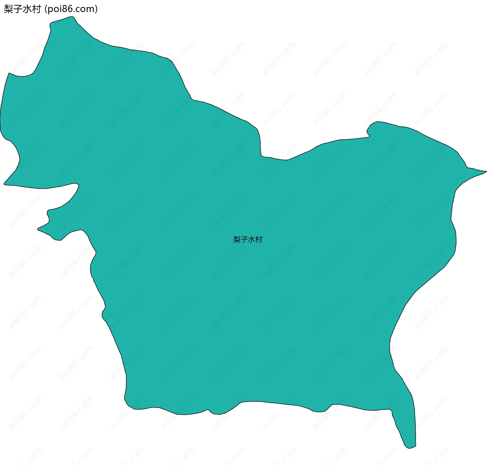 梨子水村边界地图