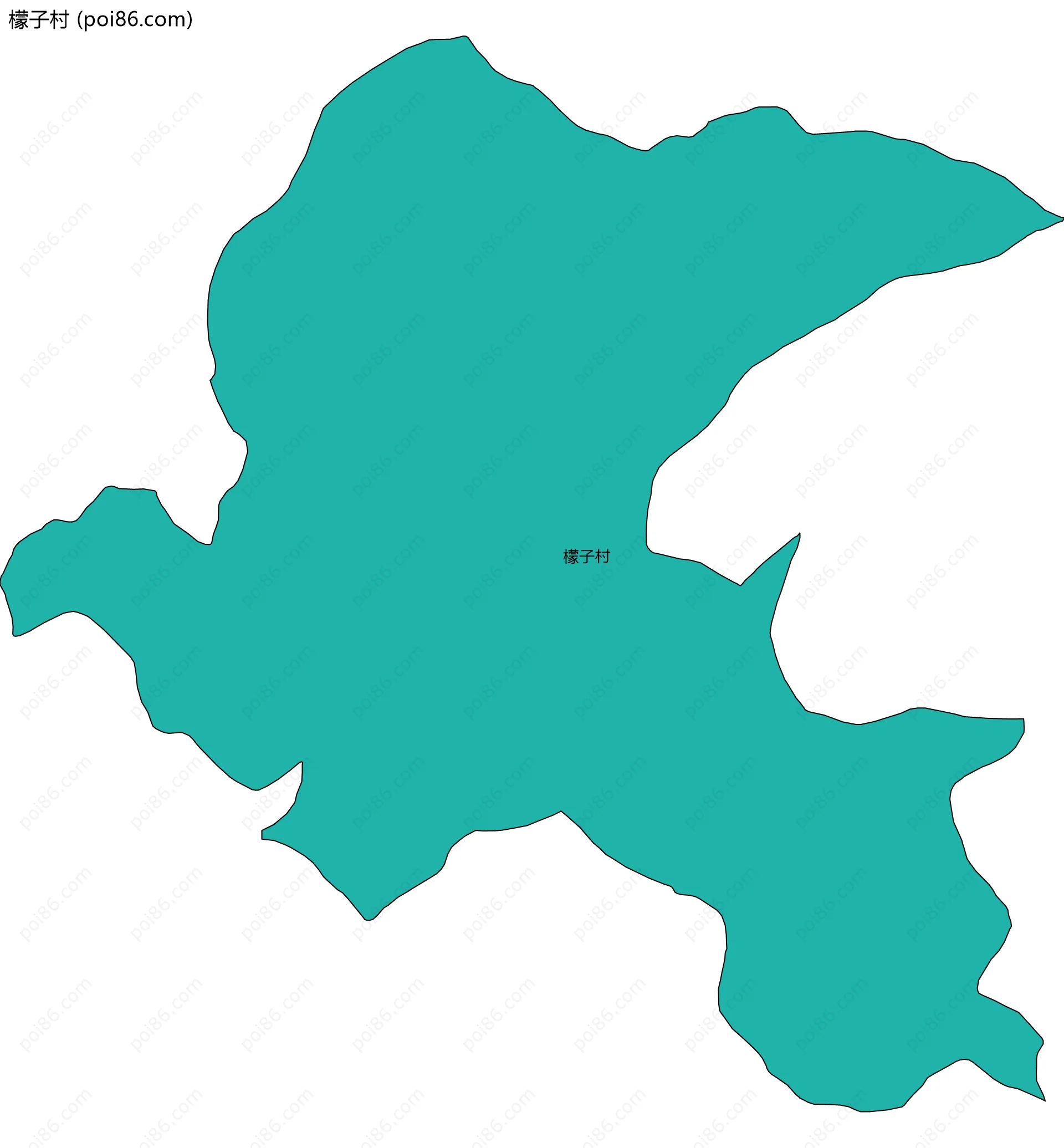 檬子村边界地图