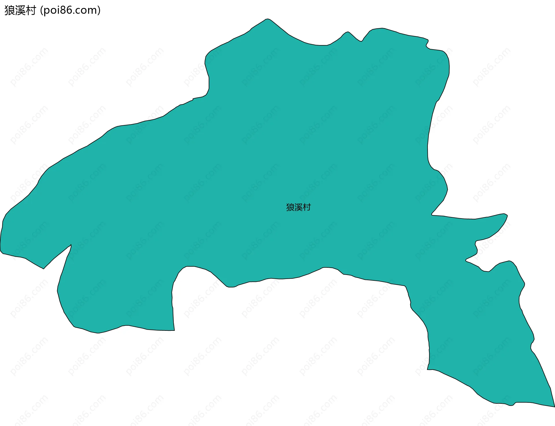 狼溪村边界地图
