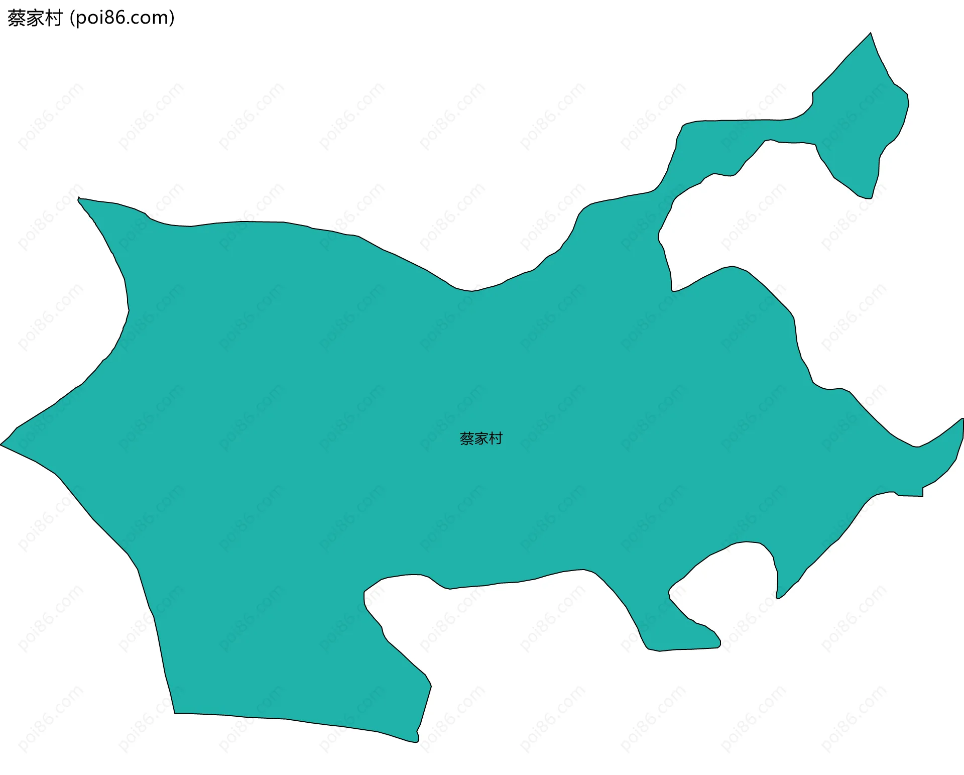 蔡家村边界地图