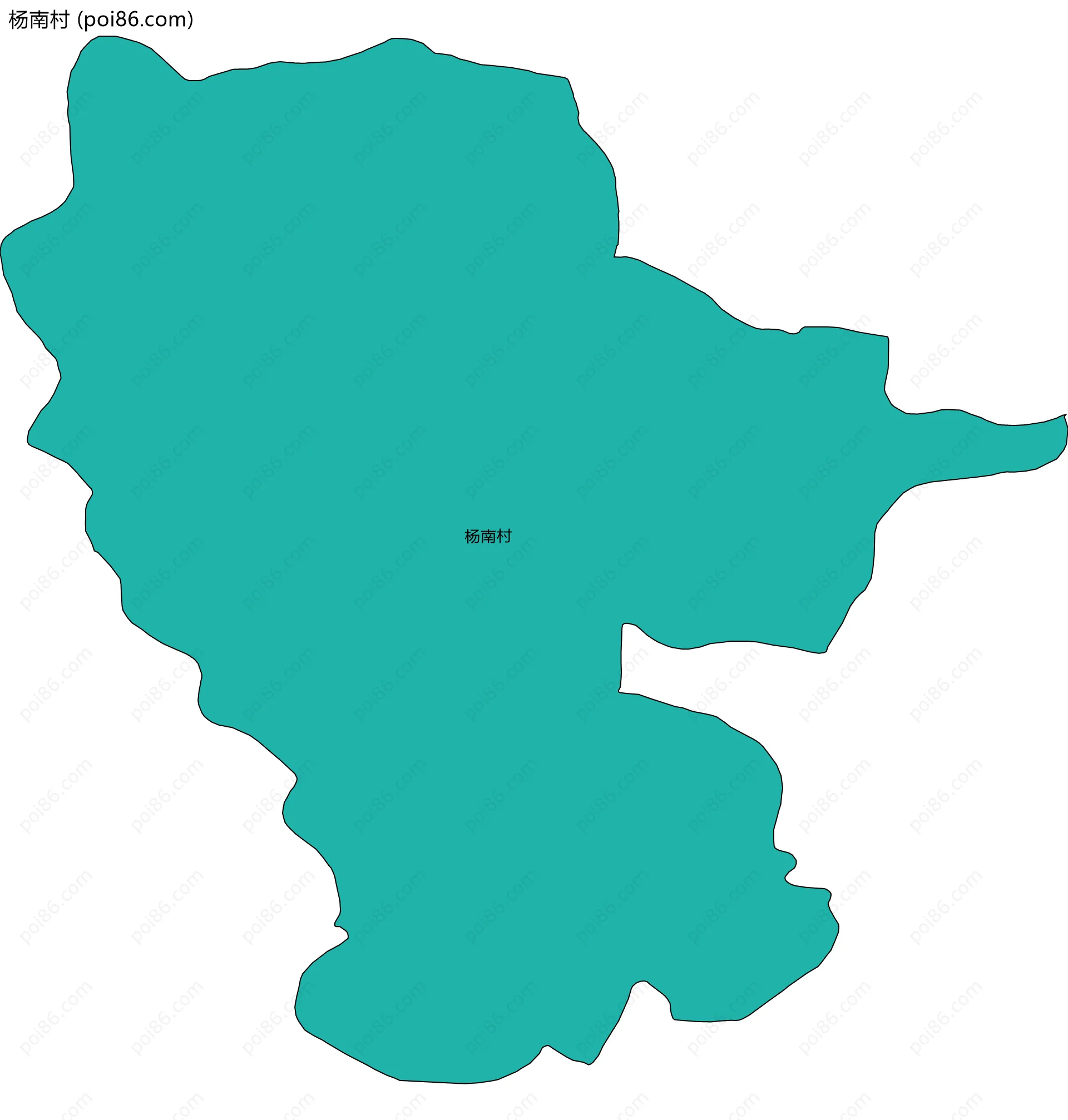 杨南村边界地图