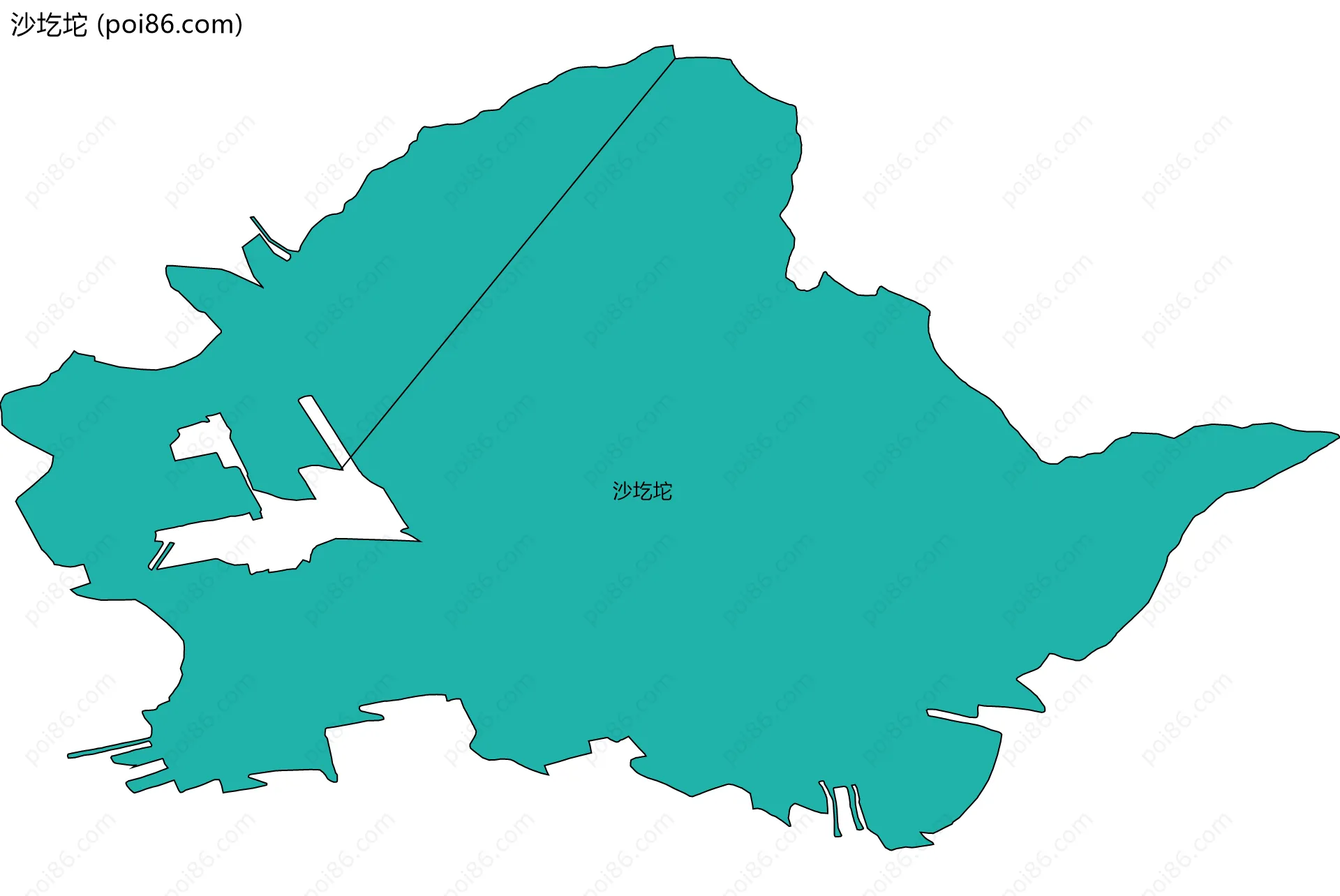 沙圪坨边界地图