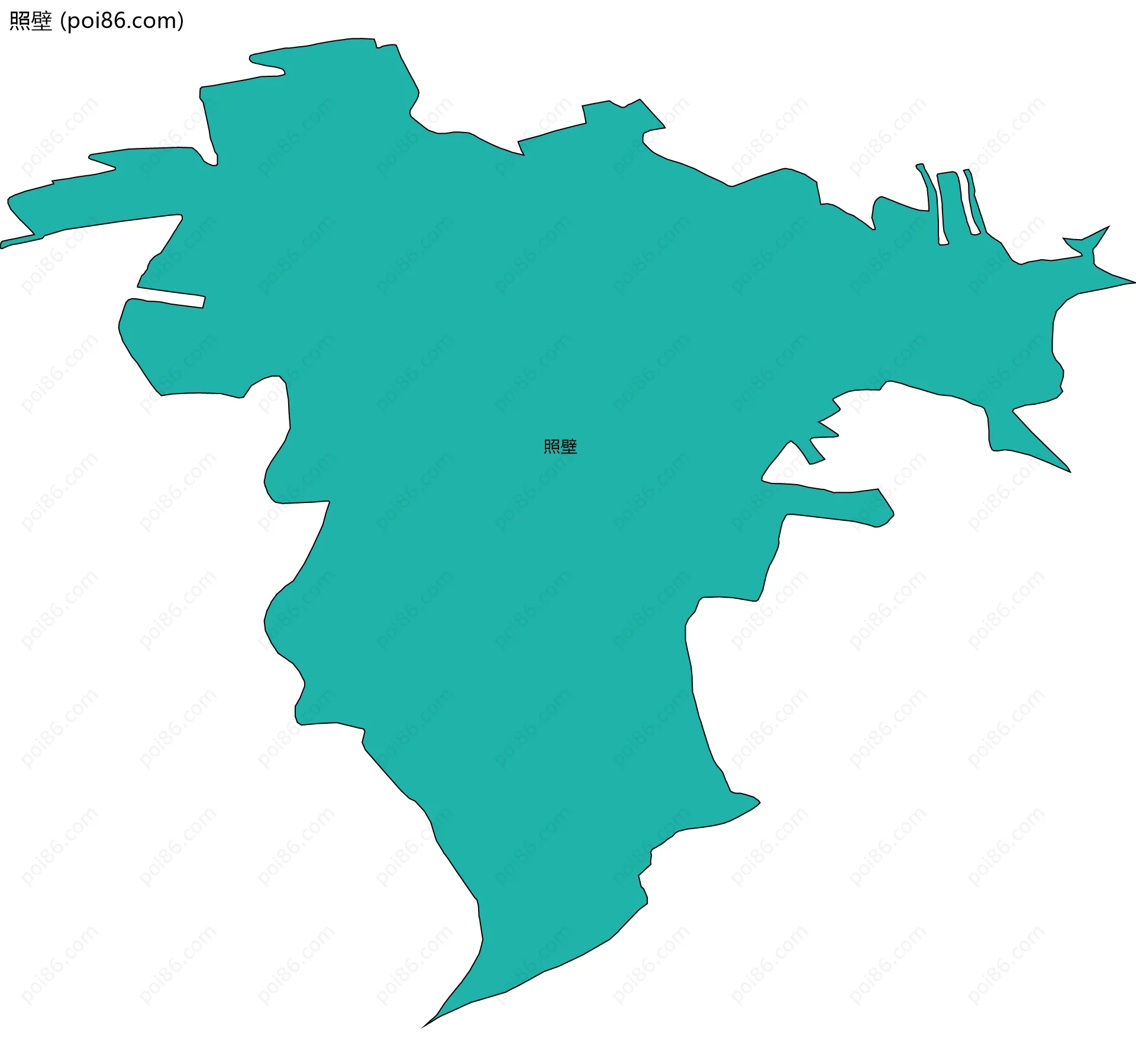 照壁边界地图
