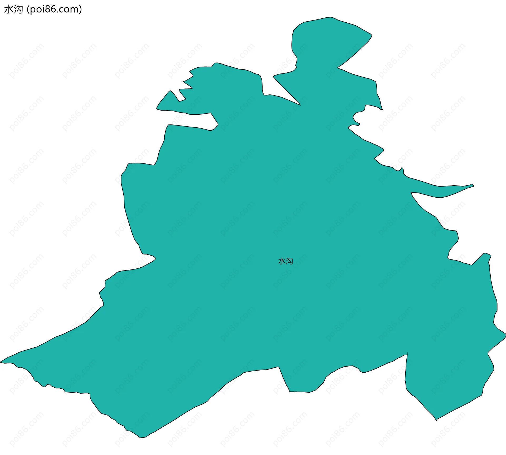 水沟边界地图