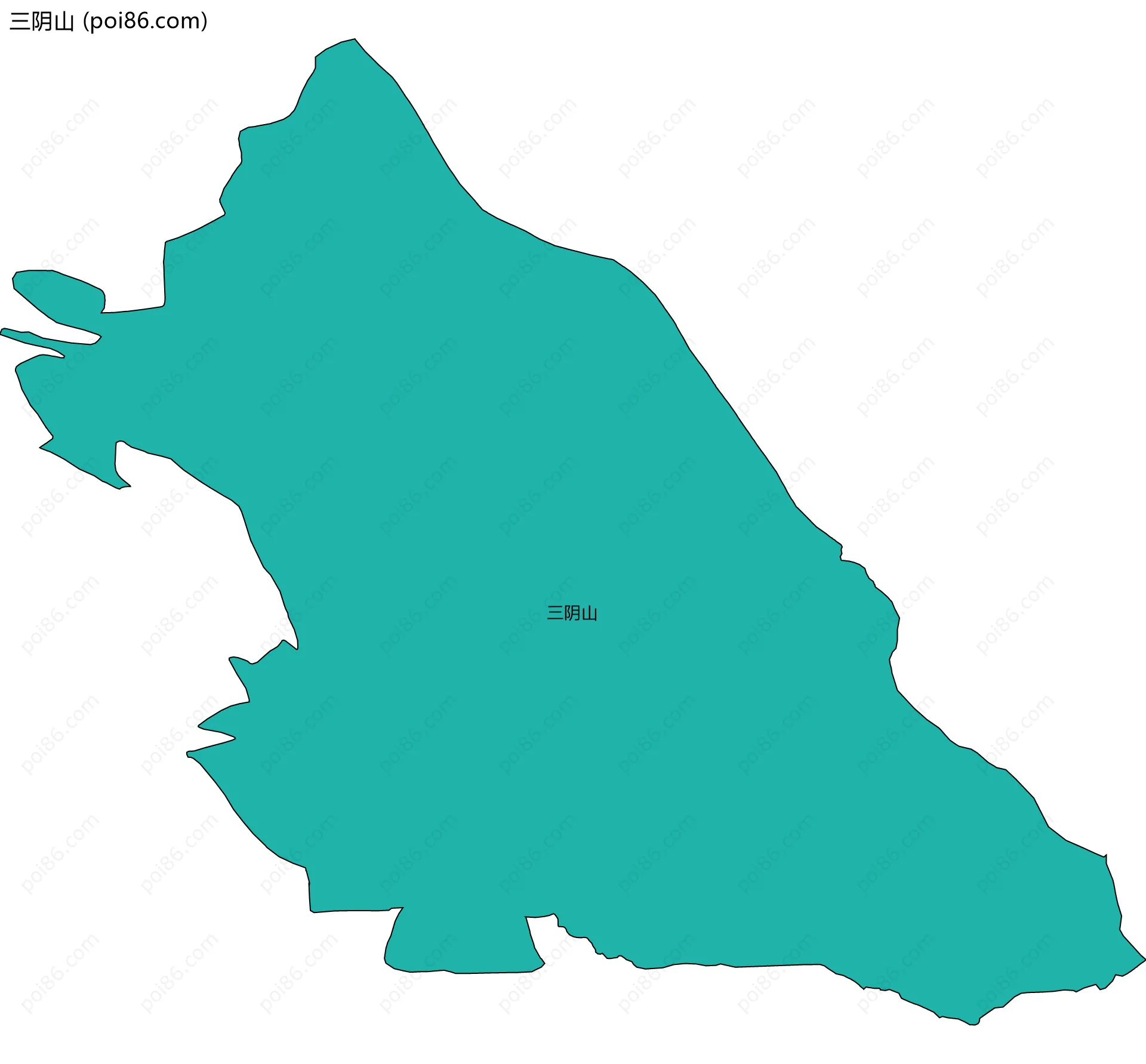 三阴山边界地图