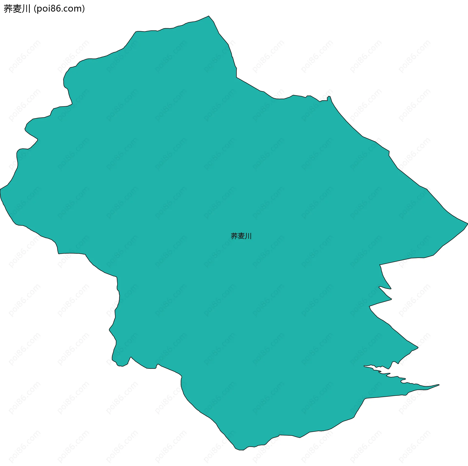 荞麦川边界地图