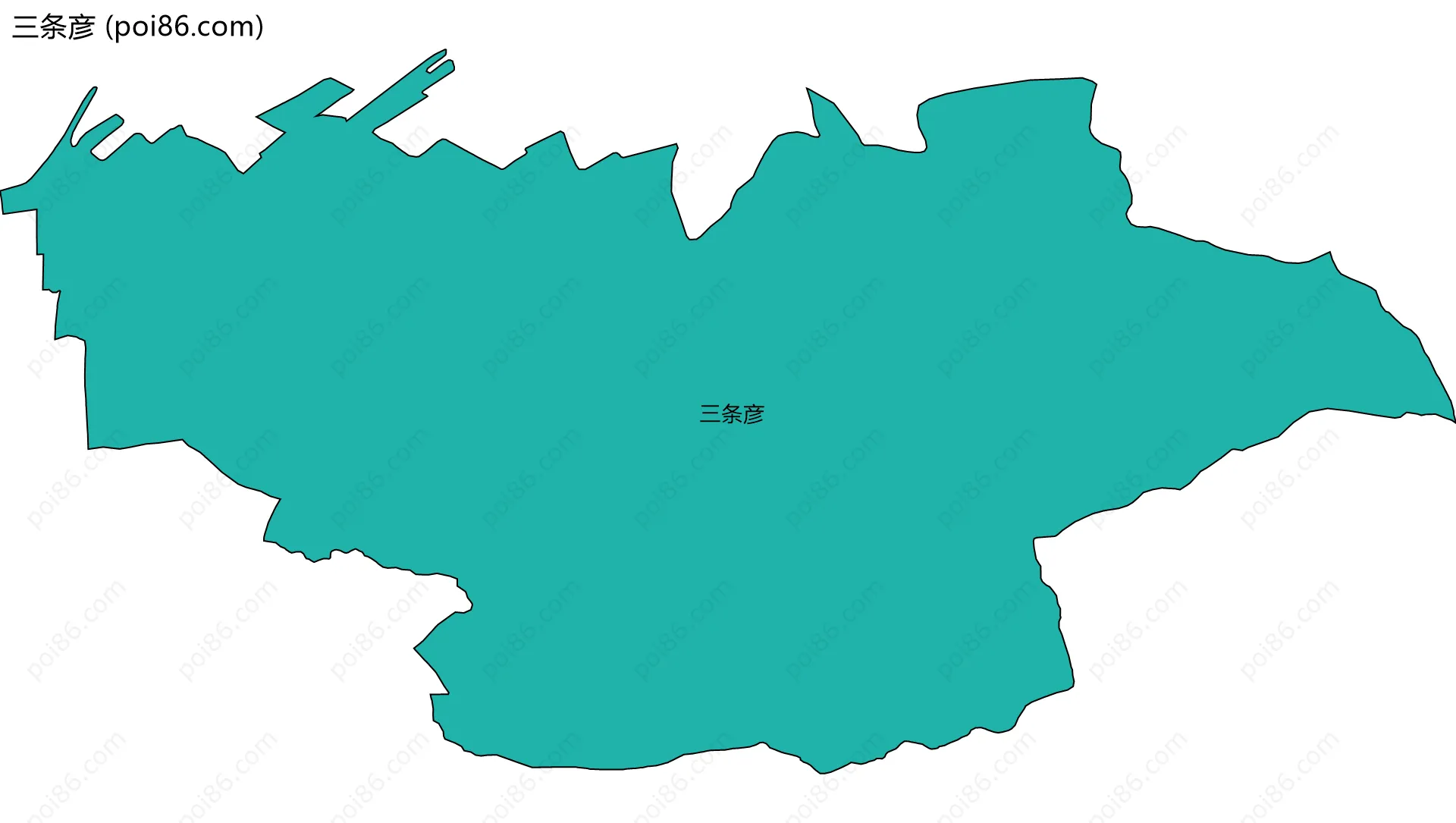 三条彦边界地图