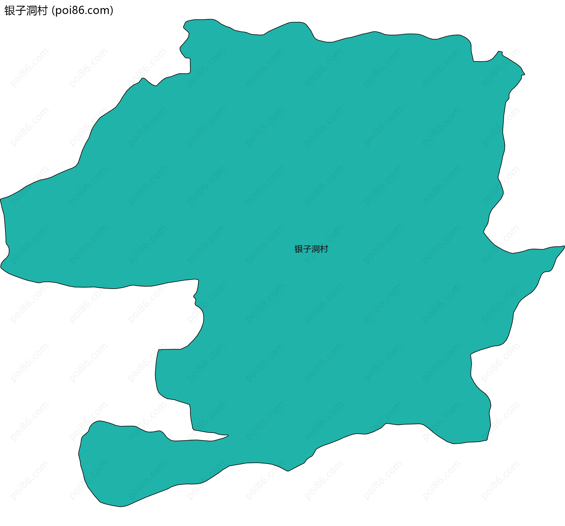 银子洞村边界地图