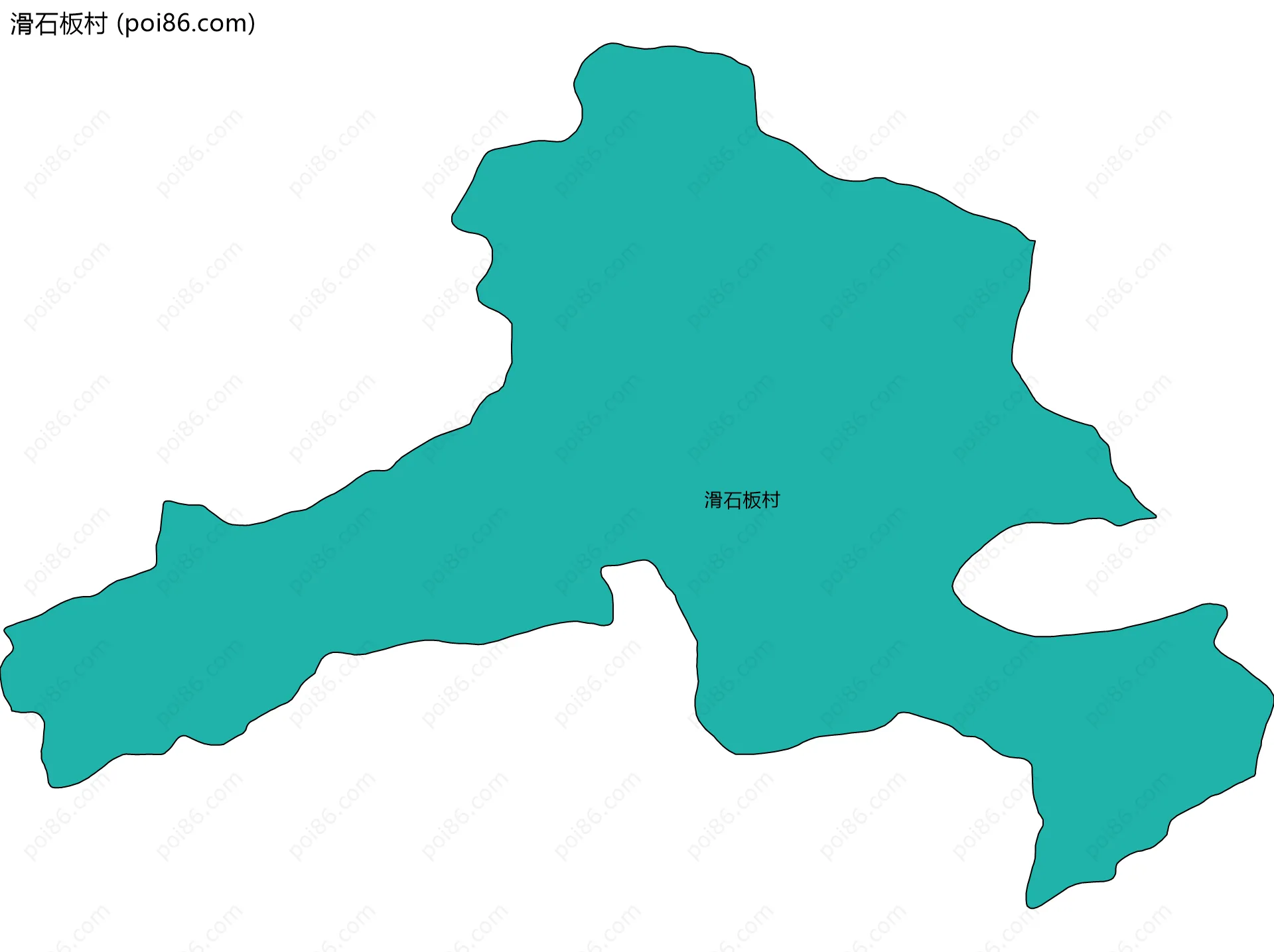 滑石板村边界地图