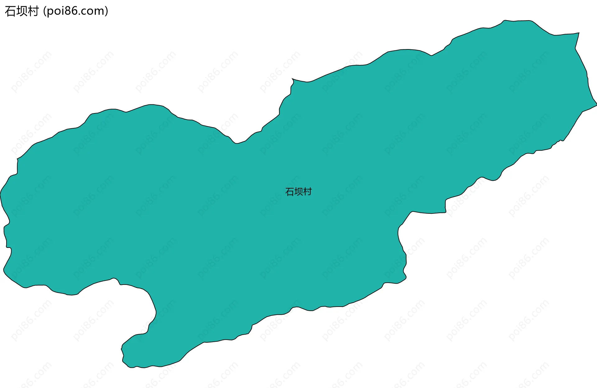 石坝村边界地图