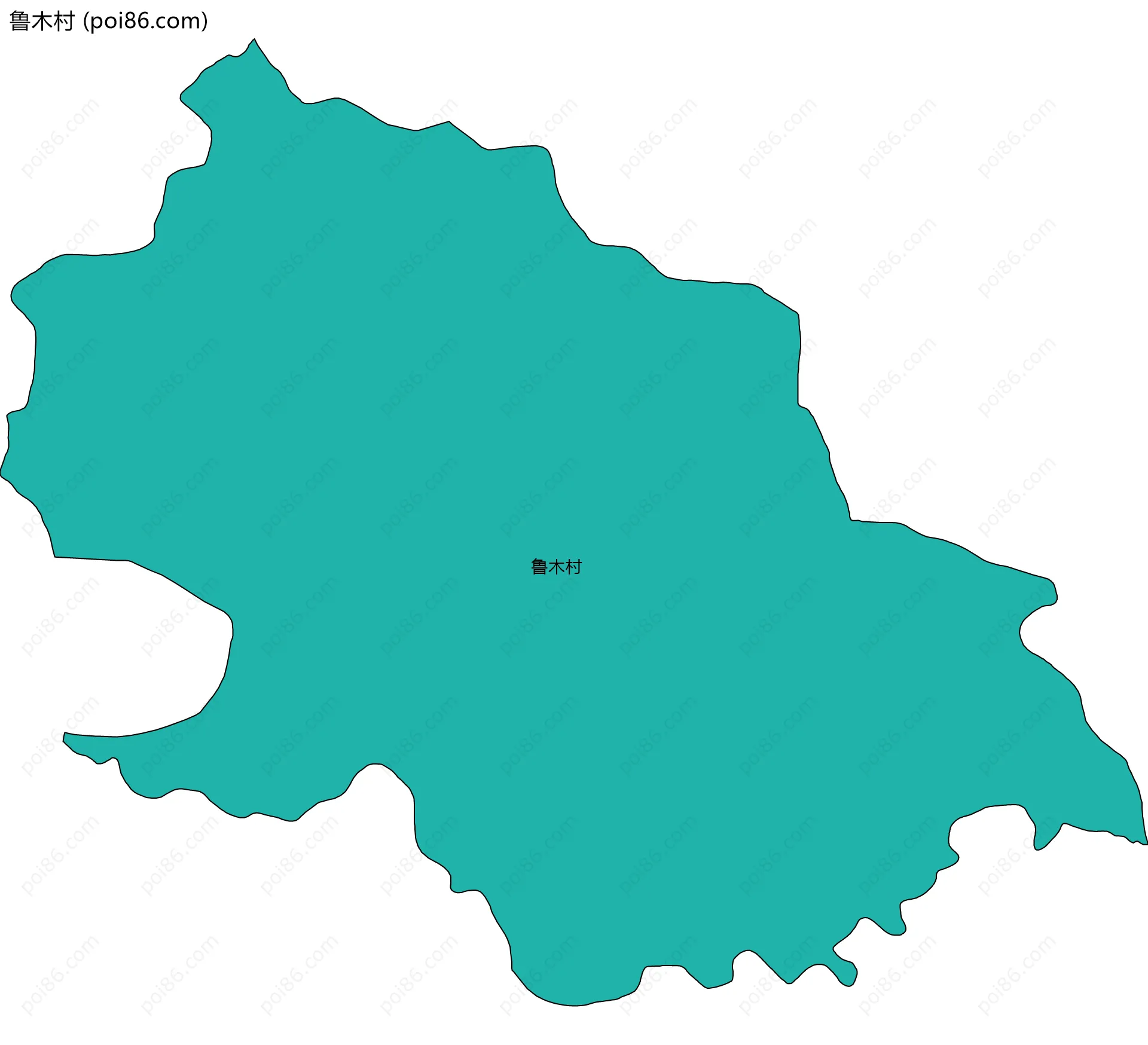 鲁木村边界地图