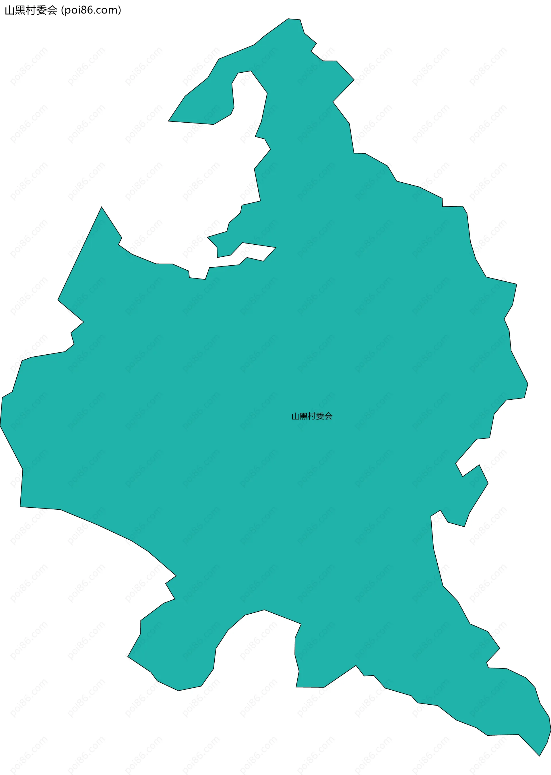 山黑村委会边界地图