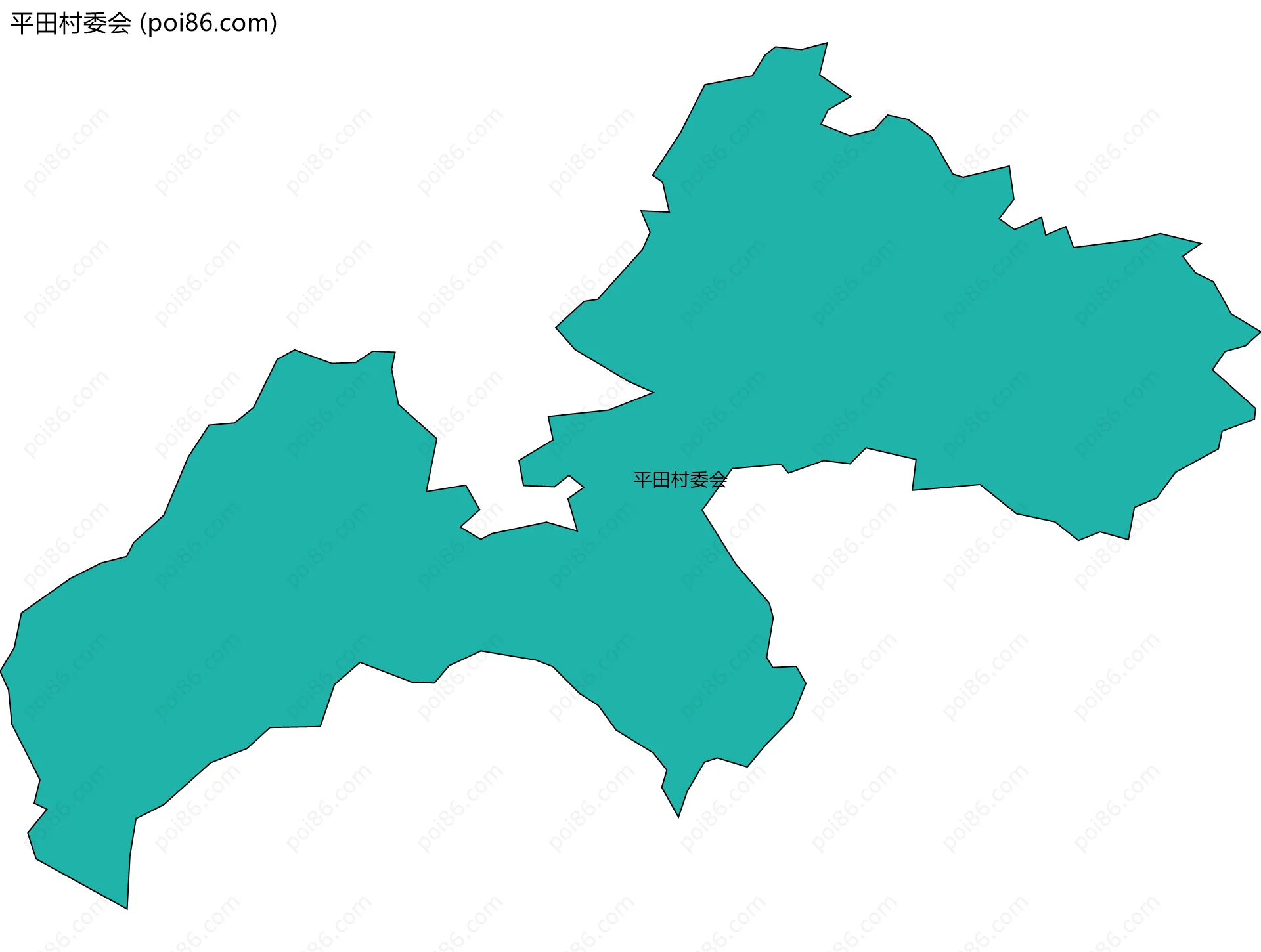 平田村委会边界地图