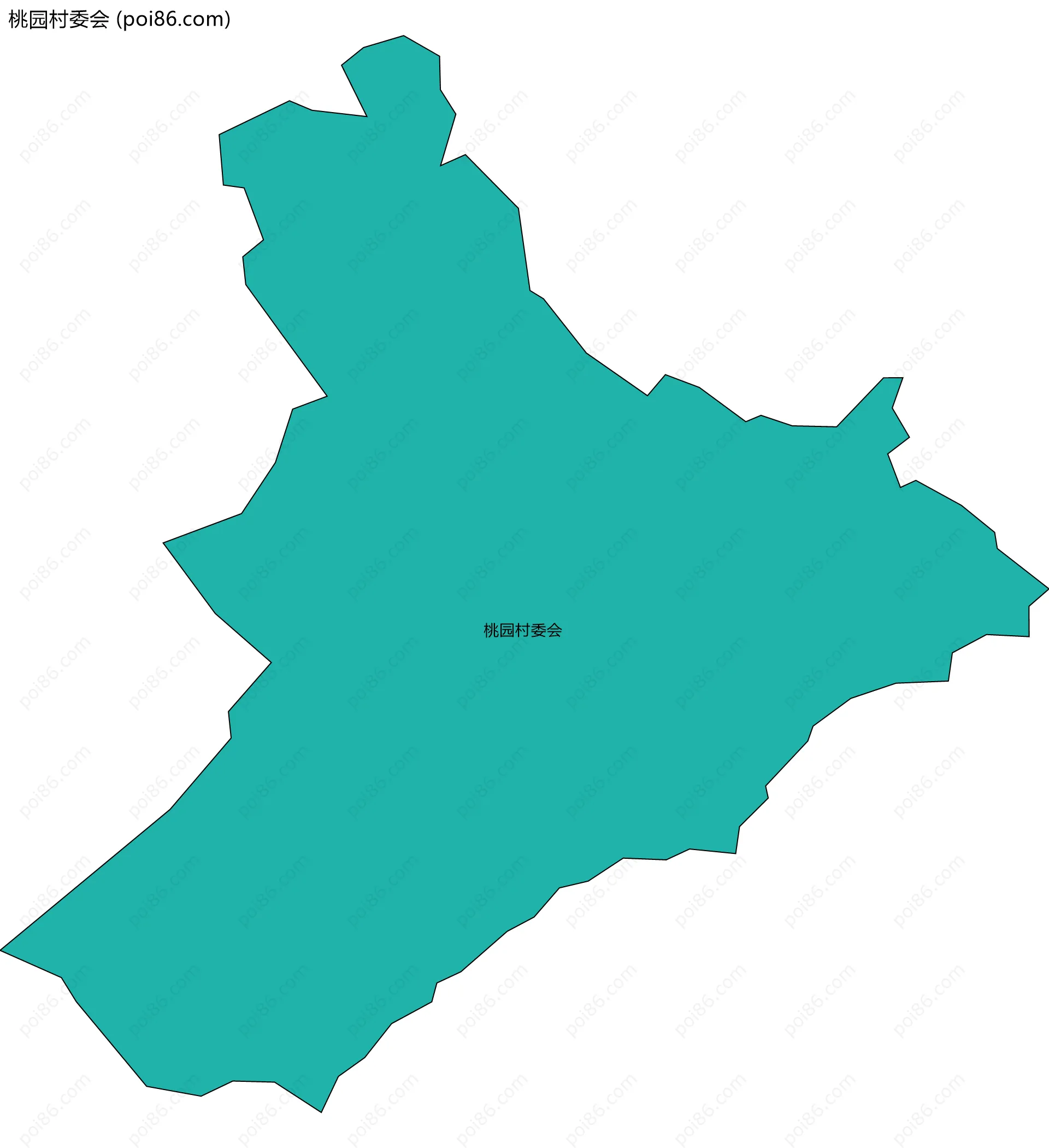 桃园村委会边界地图