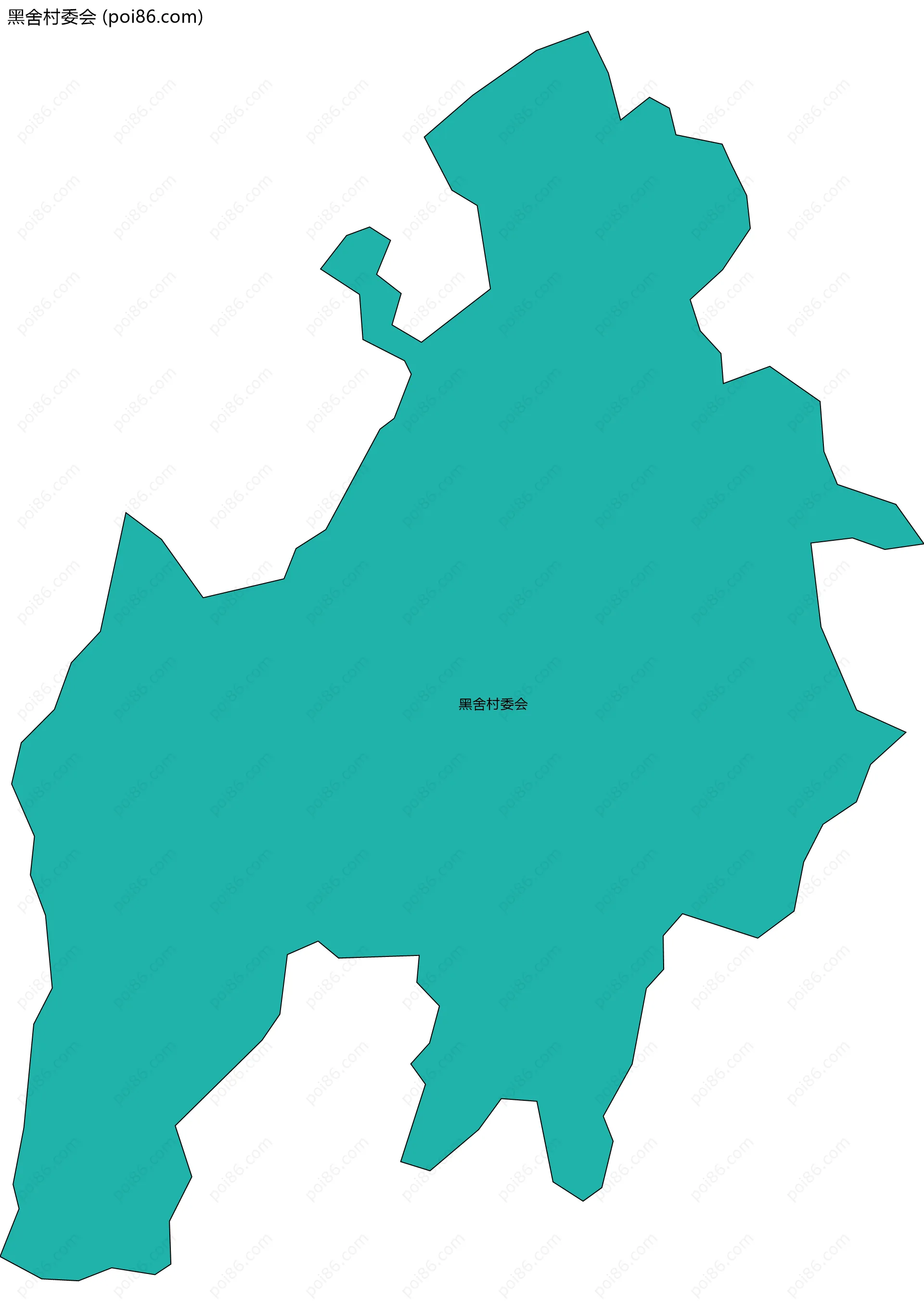 黑舍村委会边界地图