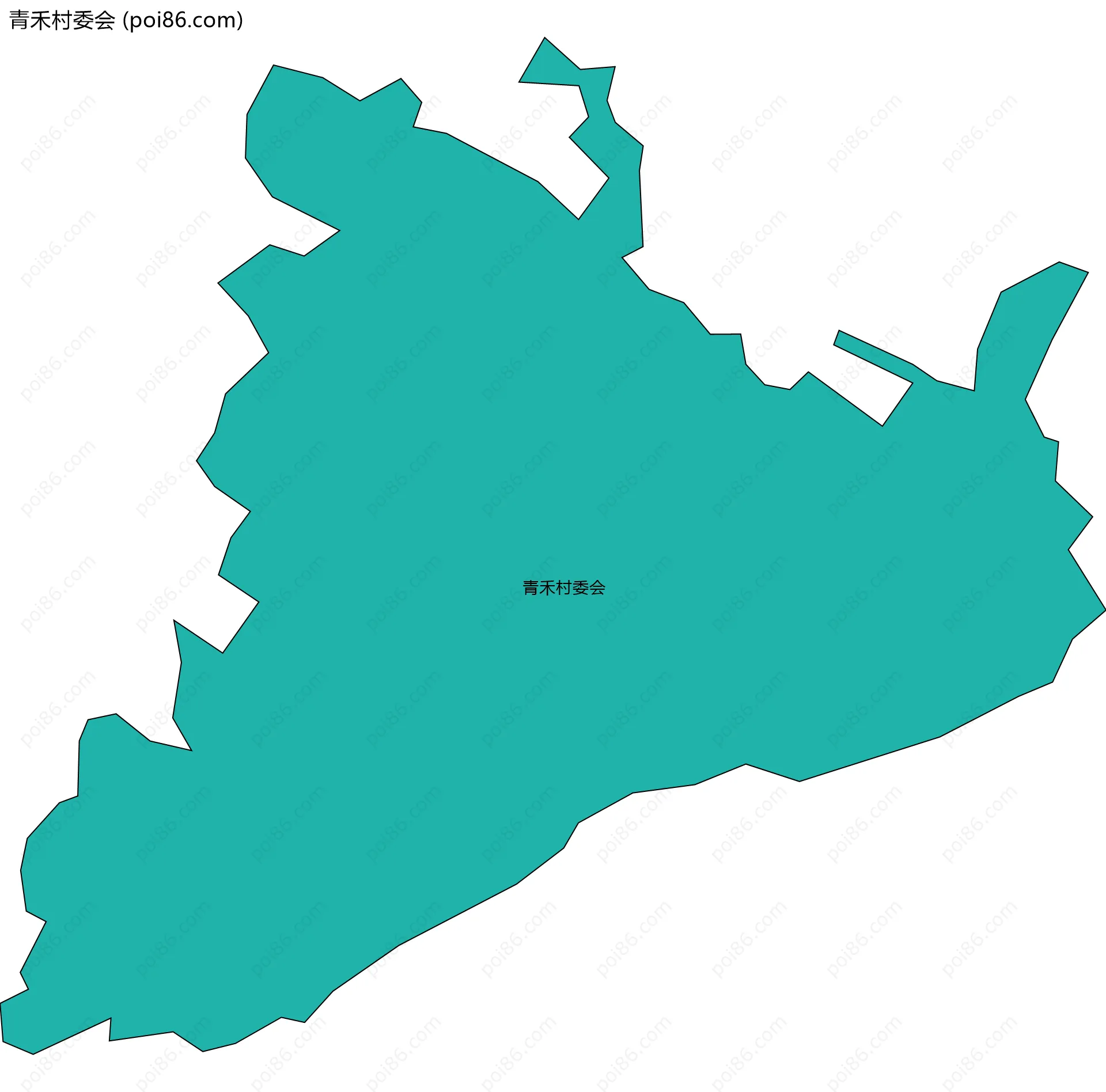 青禾村委会边界地图