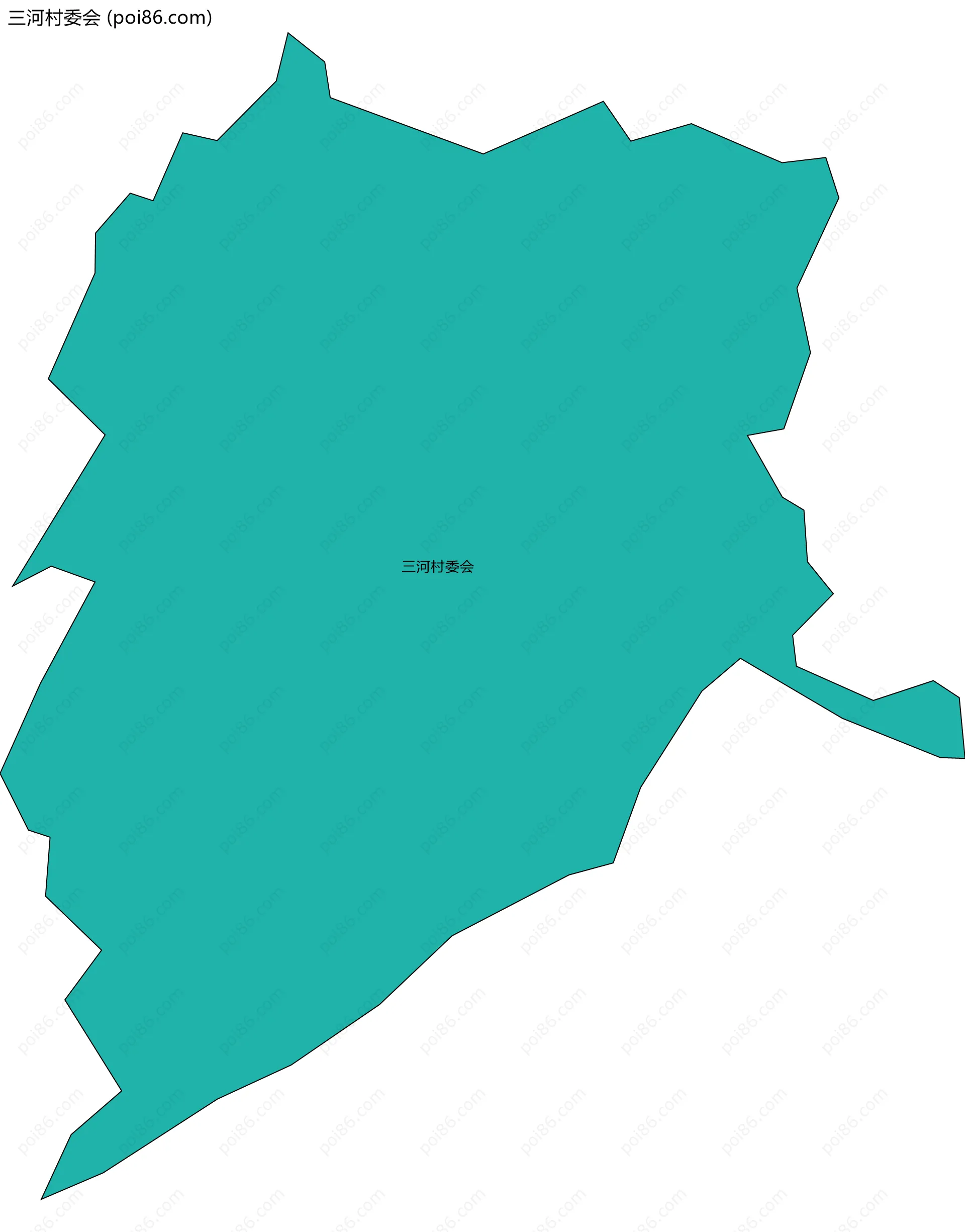 三河村委会边界地图