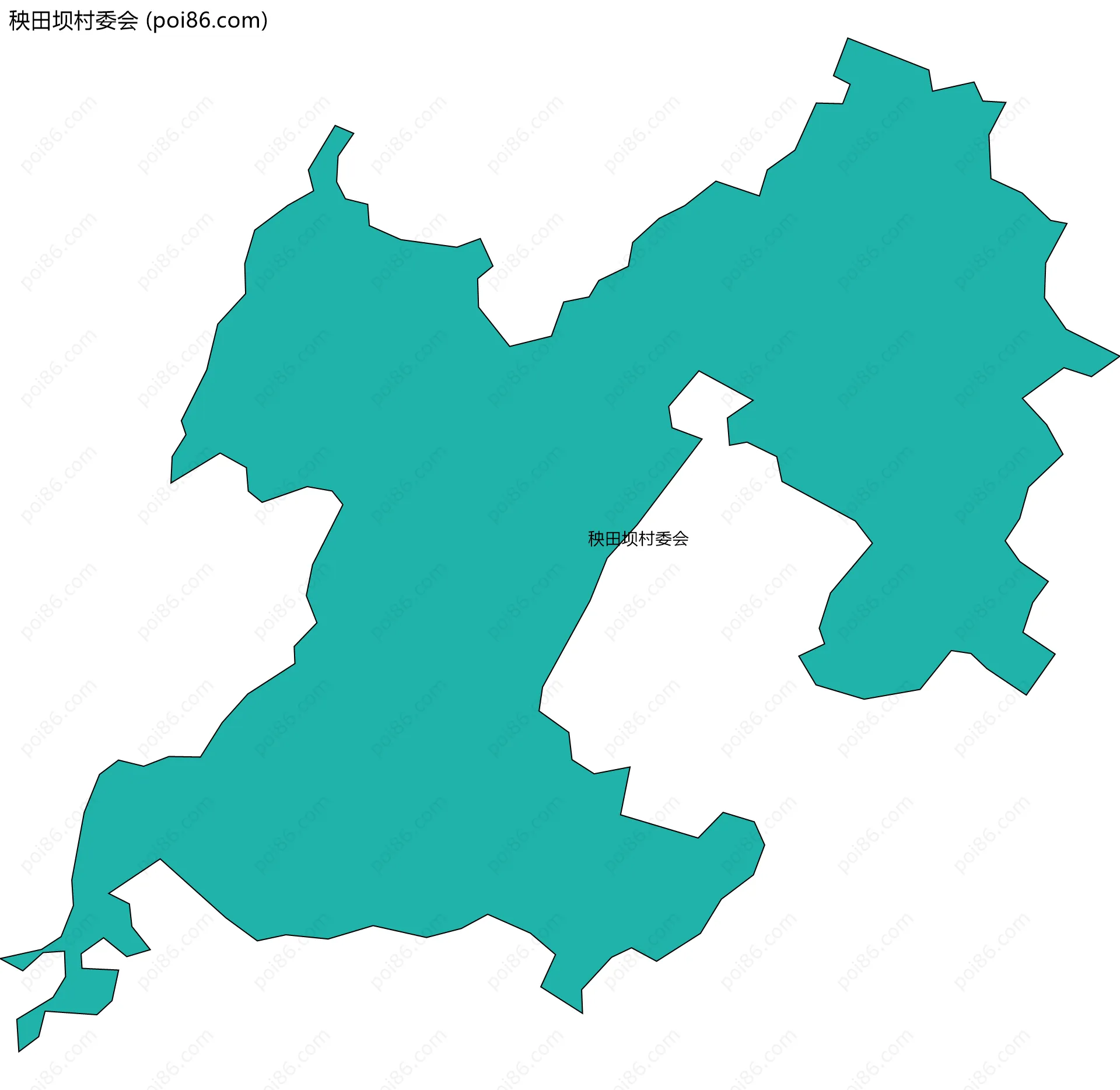 秧田坝村委会边界地图