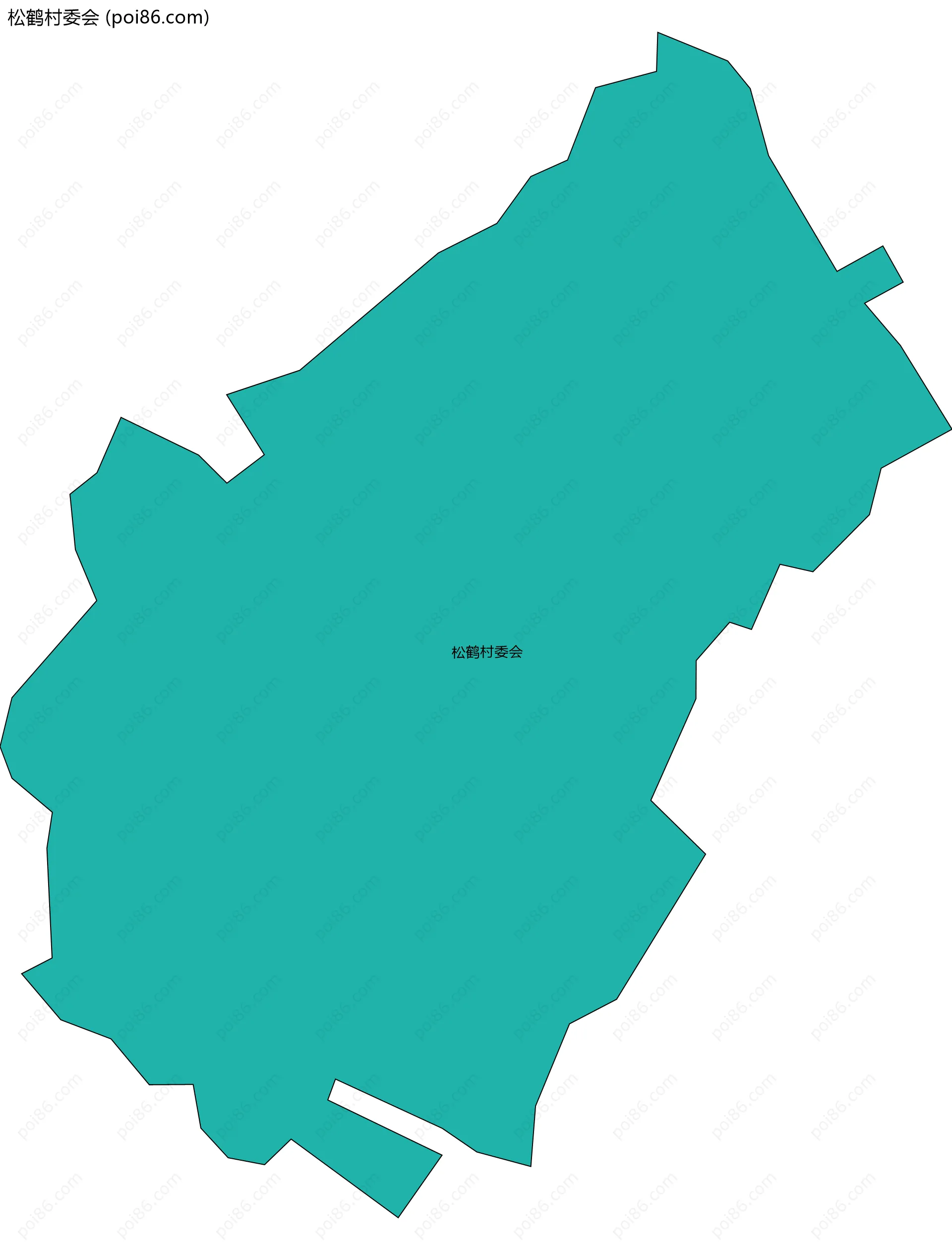 松鹤村委会边界地图