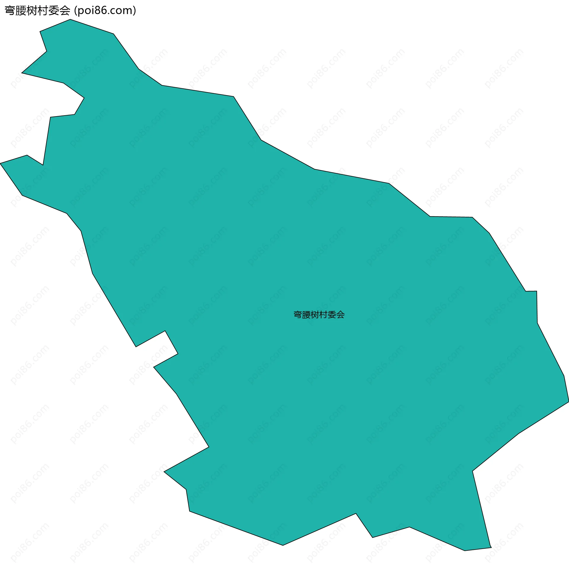 弯腰树村委会边界地图