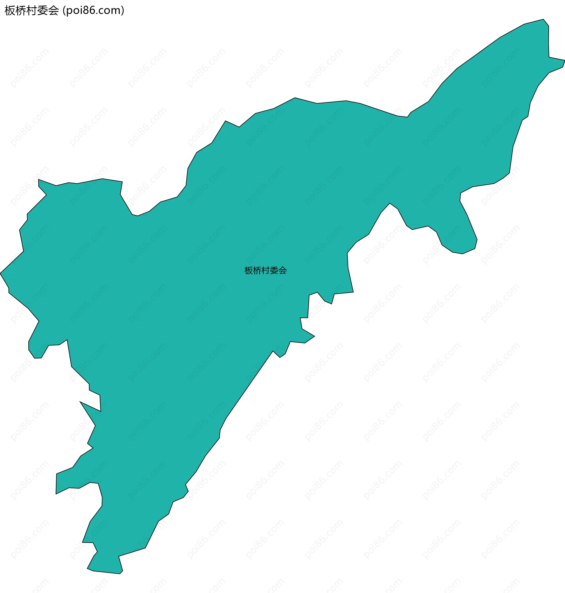 板桥村委会边界地图