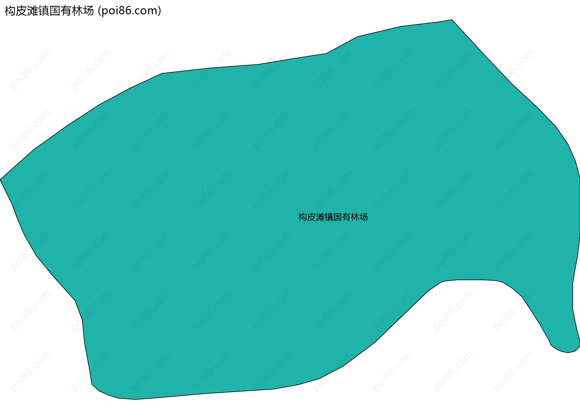 构皮滩镇国有林场边界地图