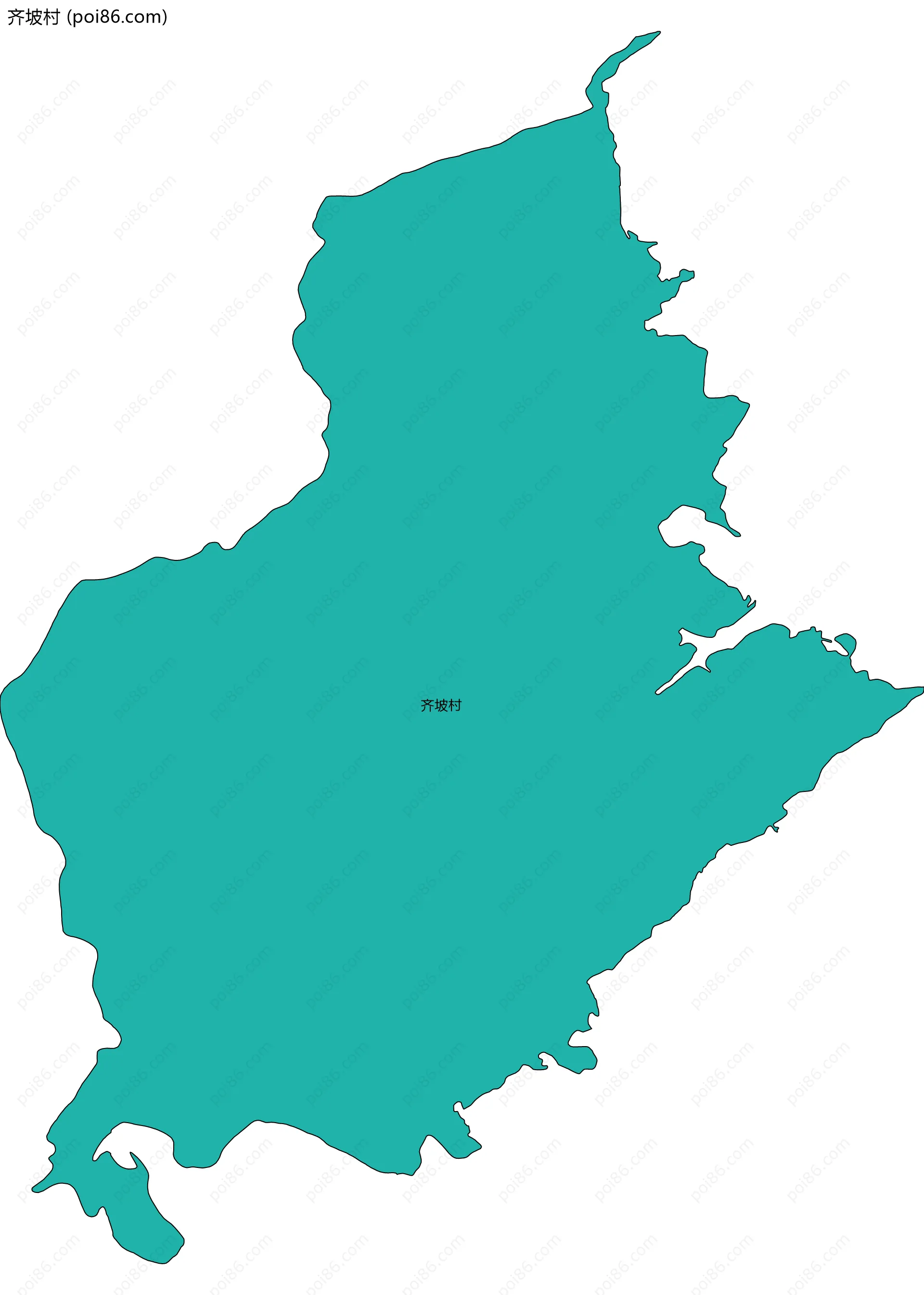 齐坡村边界地图