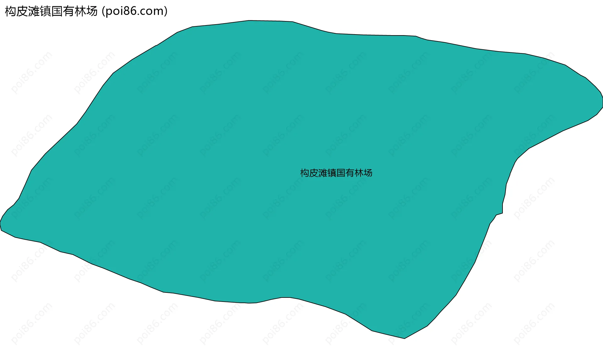 构皮滩镇国有林场边界地图