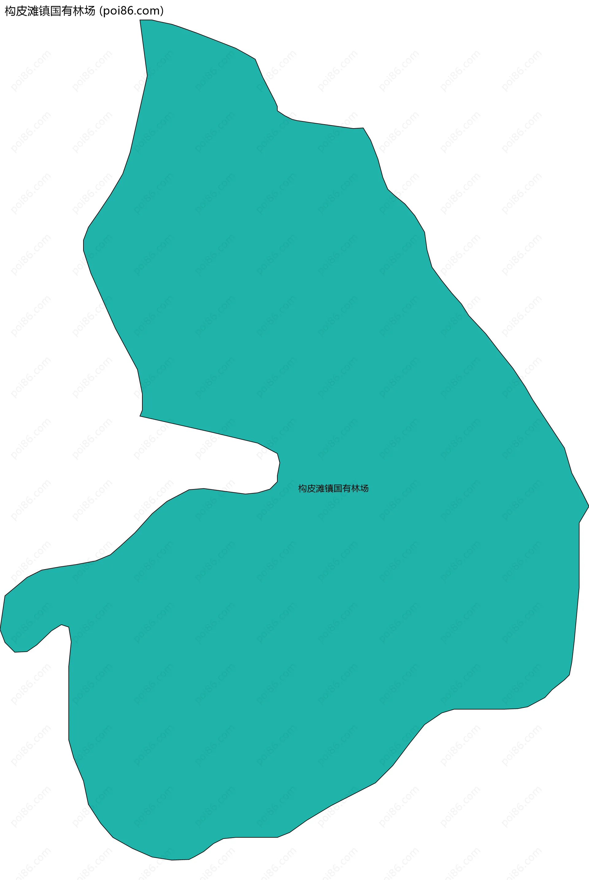构皮滩镇国有林场边界地图