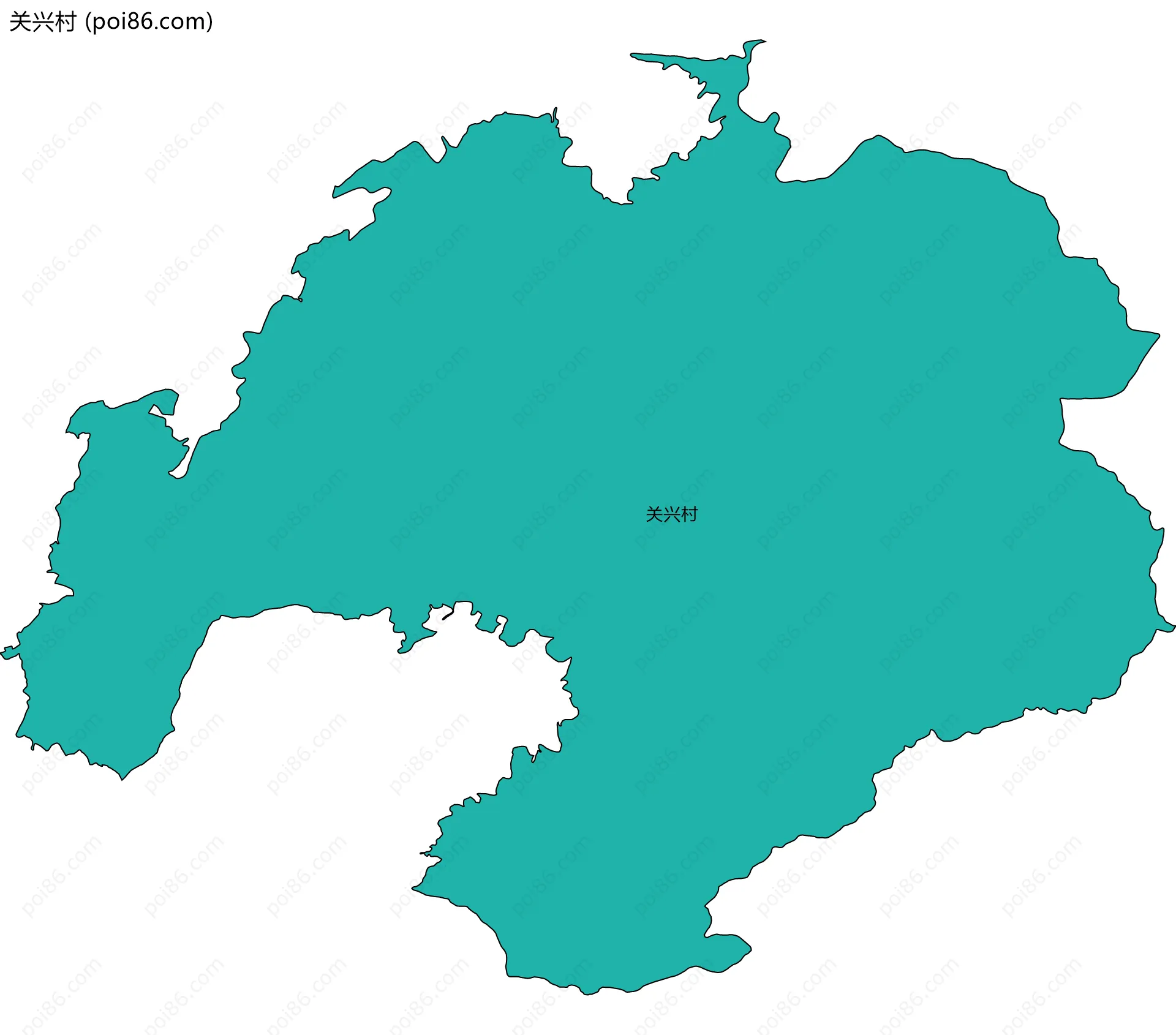 关兴村边界地图
