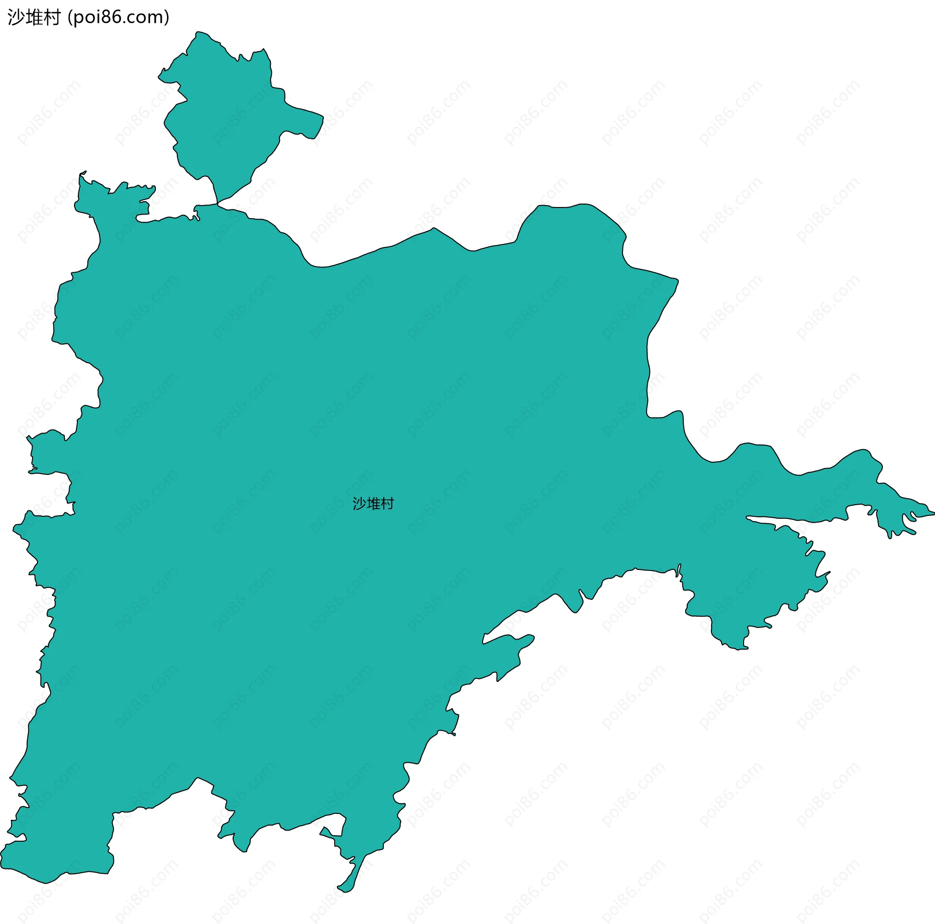 沙堆村边界地图
