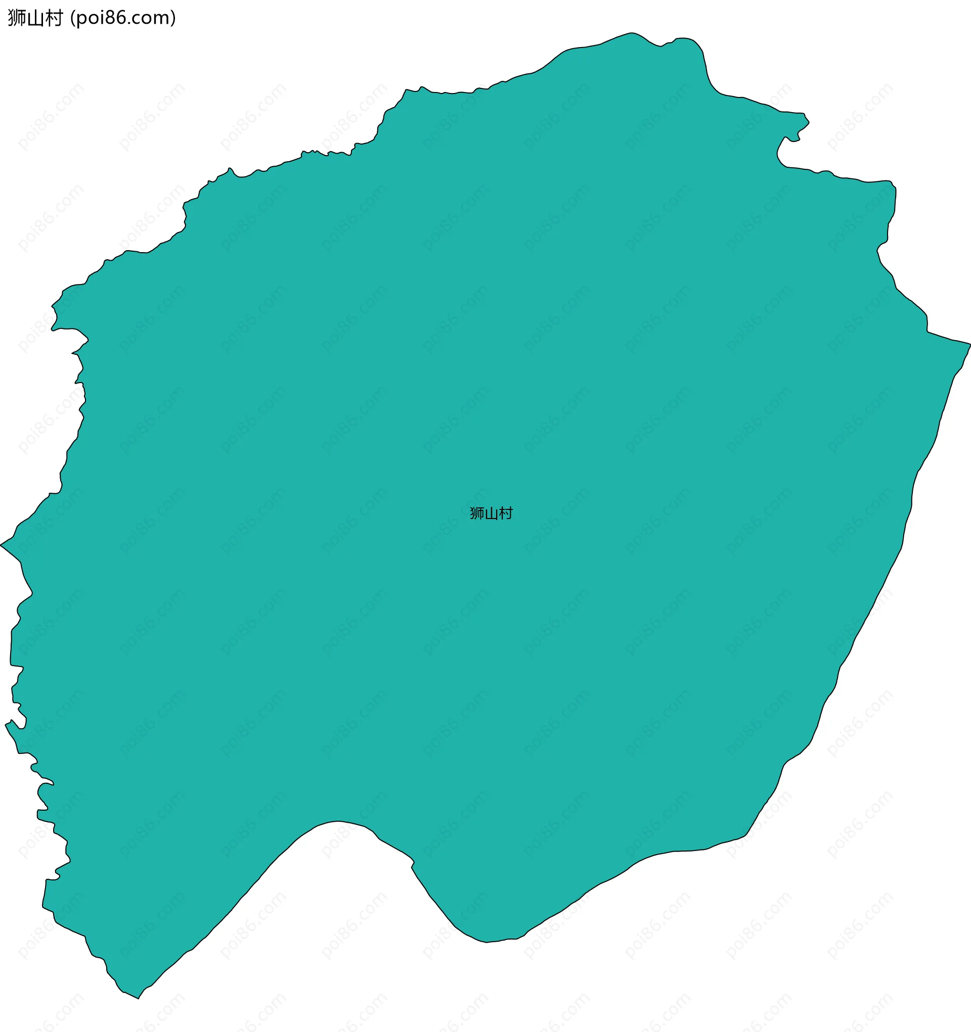 狮山村边界地图