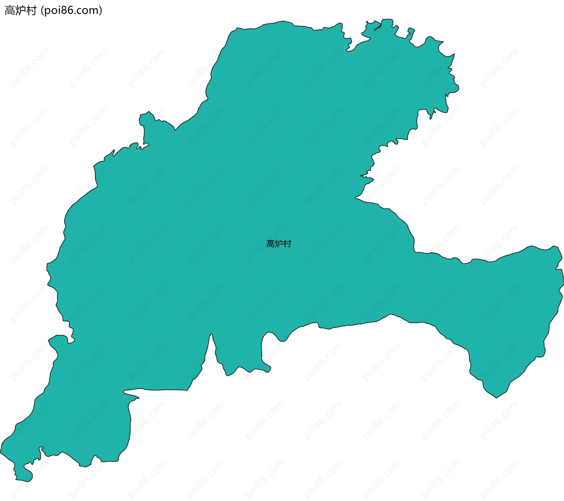 高炉村边界地图