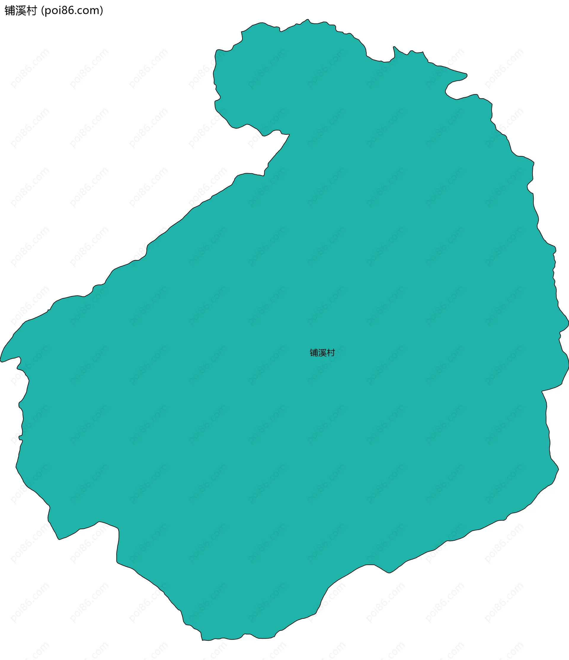 铺溪村边界地图