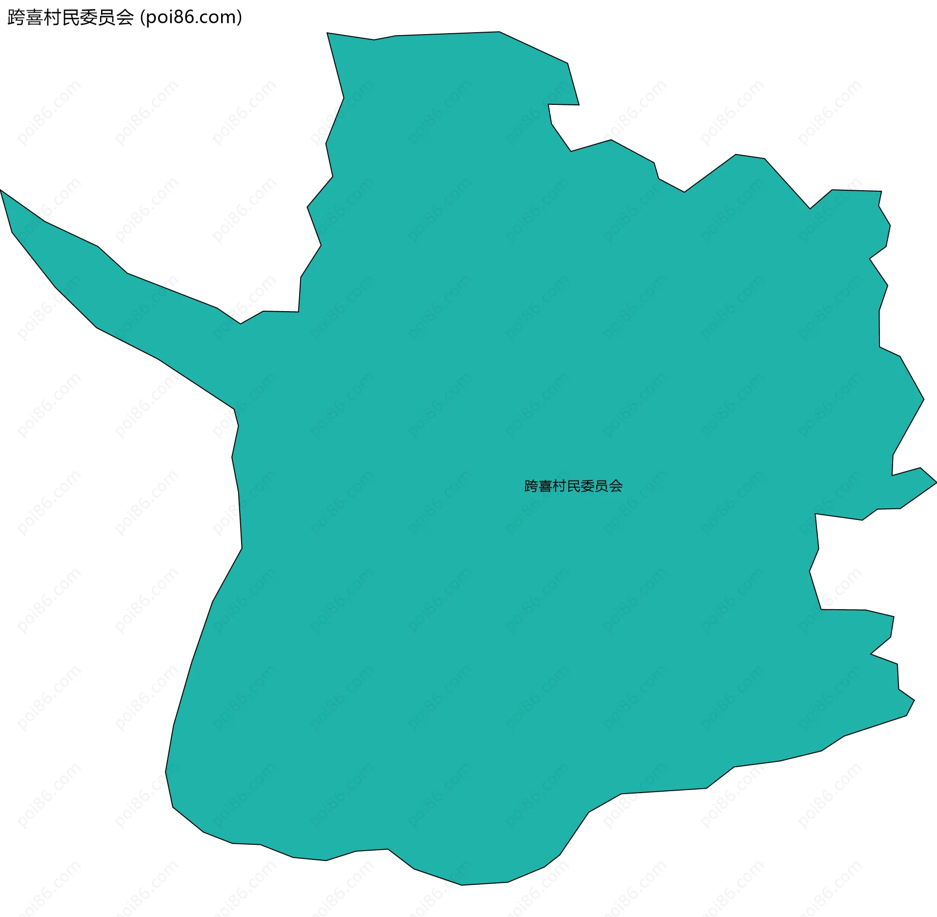 跨喜村民委员会边界地图