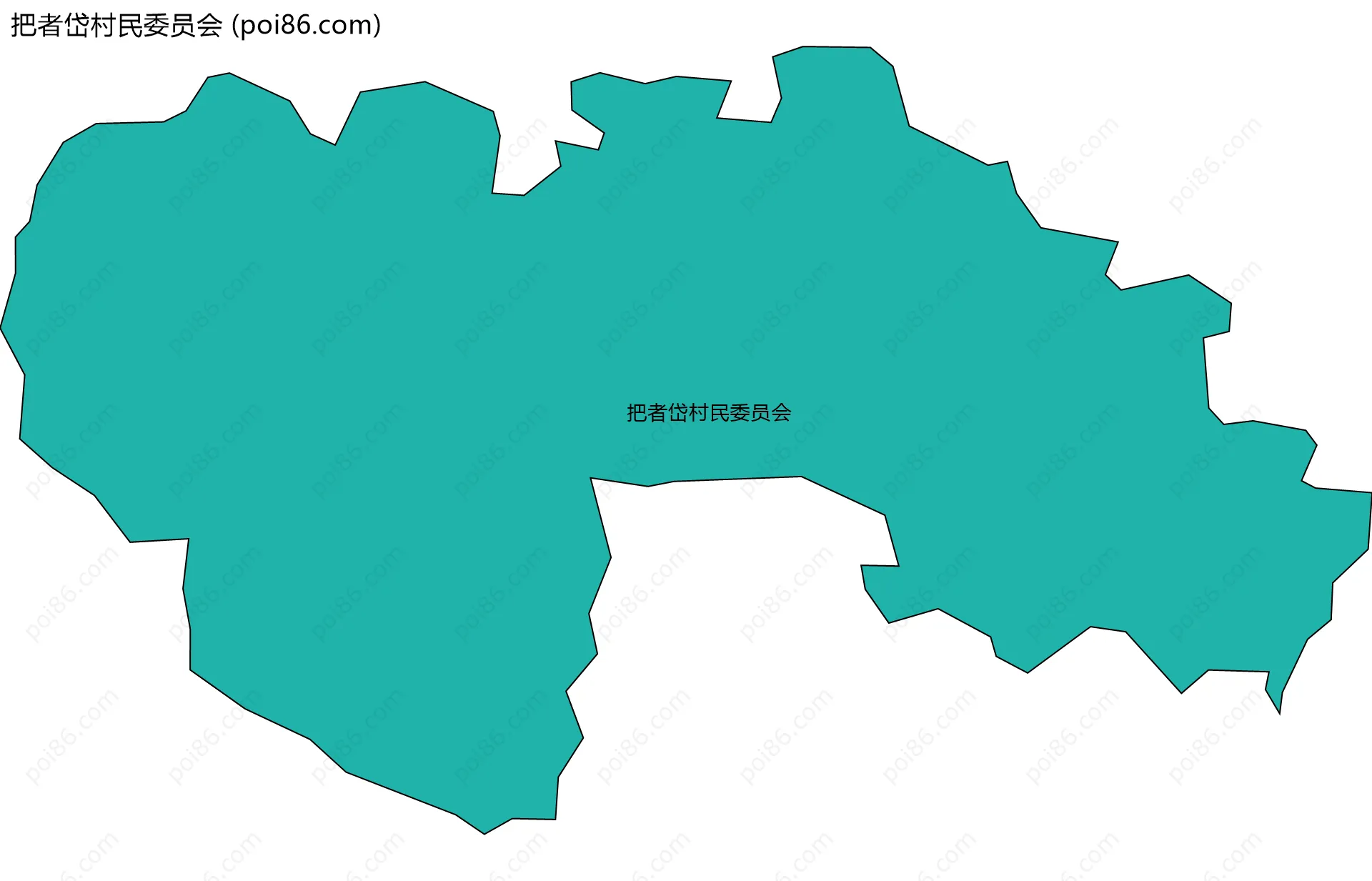 把者岱村民委员会边界地图