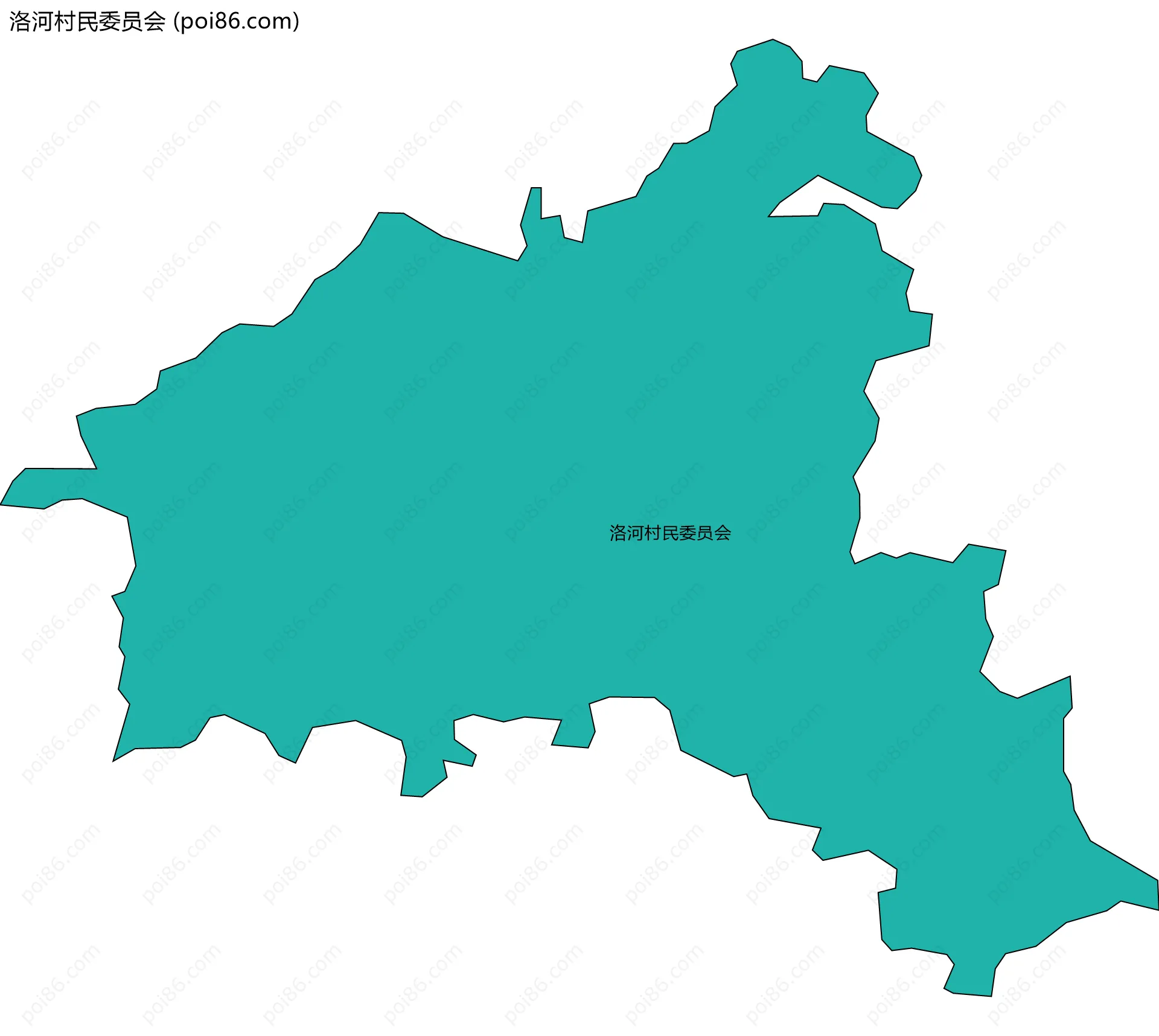 洛河村民委员会边界地图