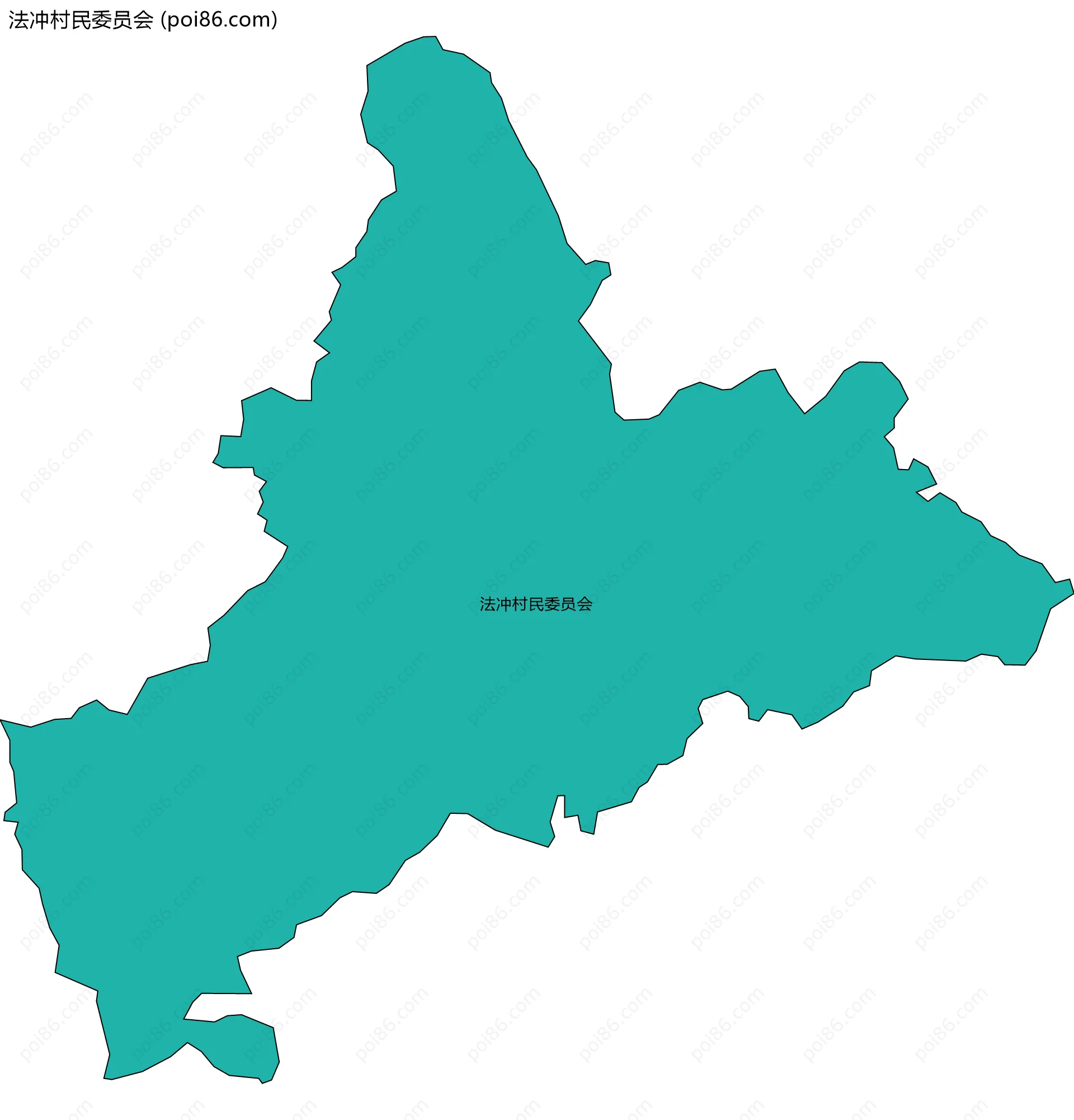 法冲村民委员会边界地图