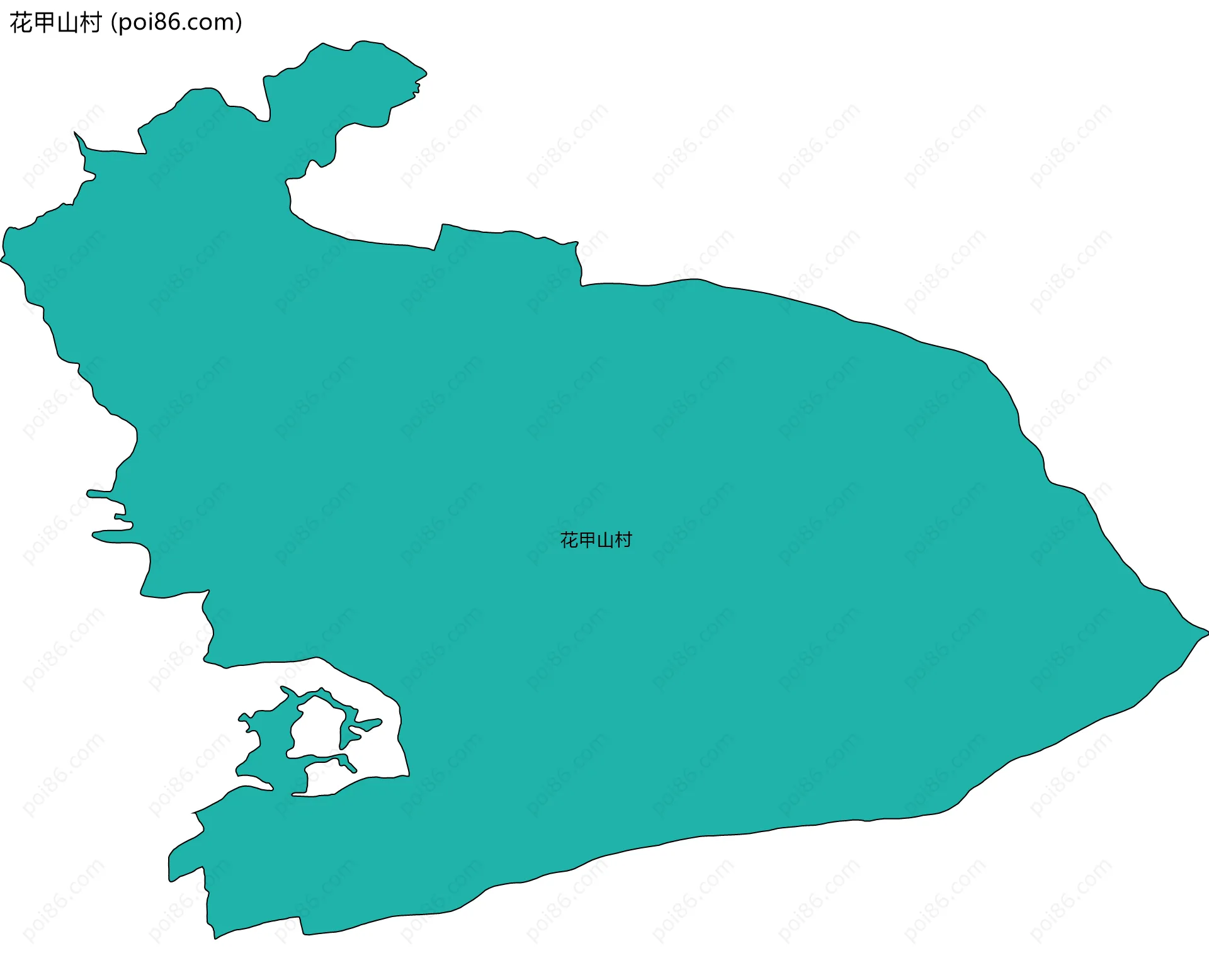 花甲山村边界地图