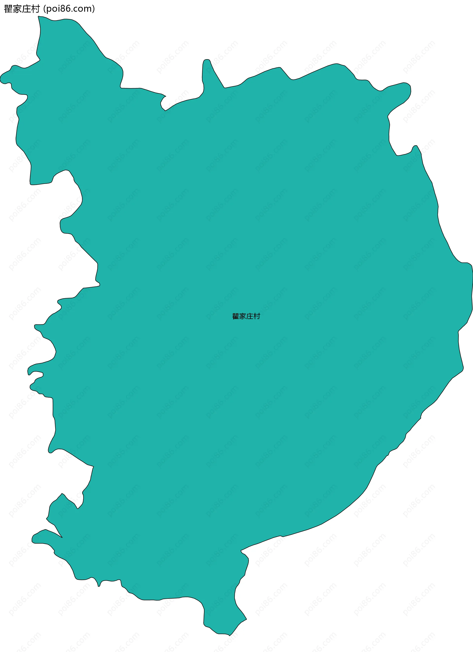 瞿家庄村边界地图