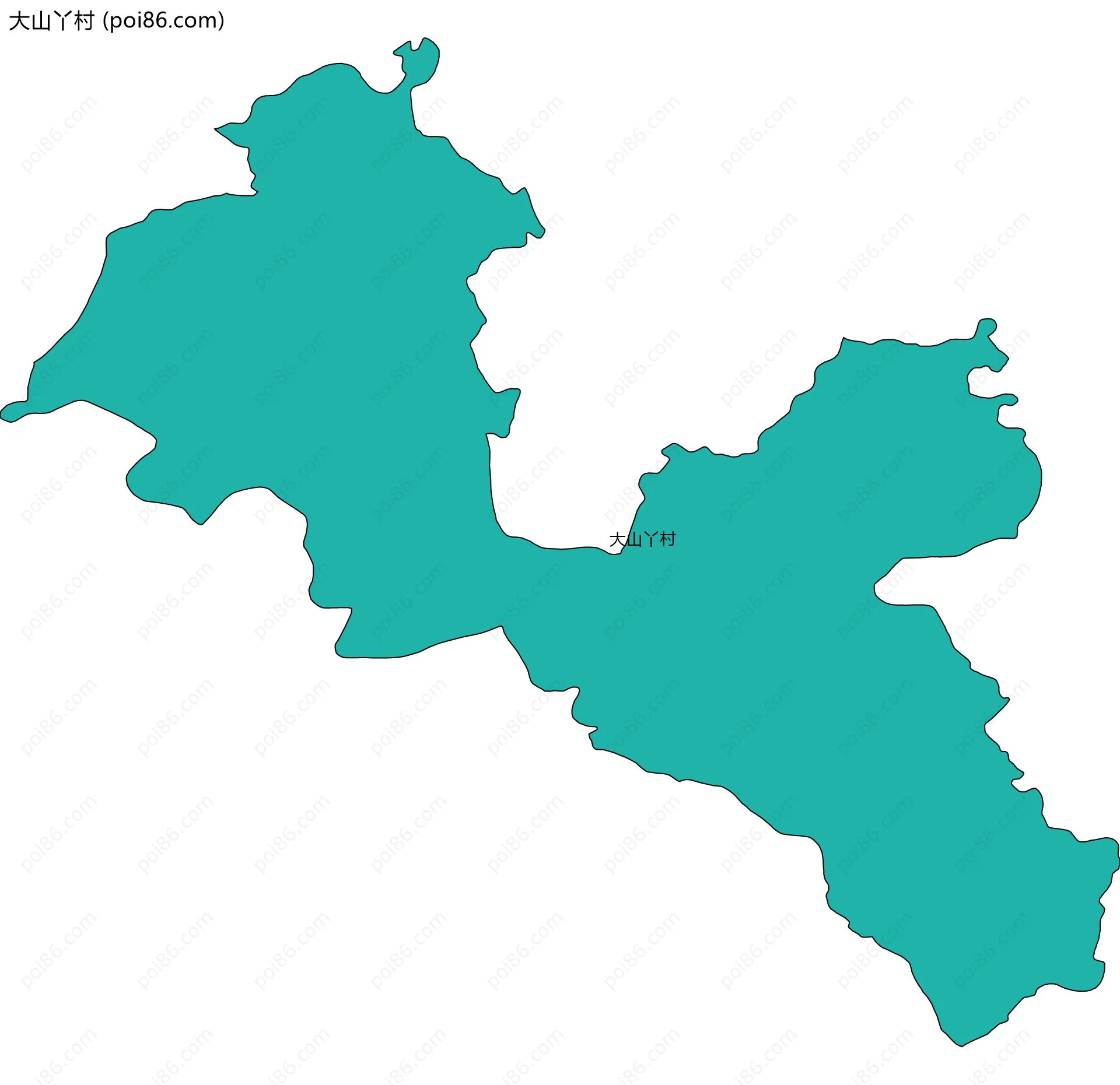 大山丫村边界地图
