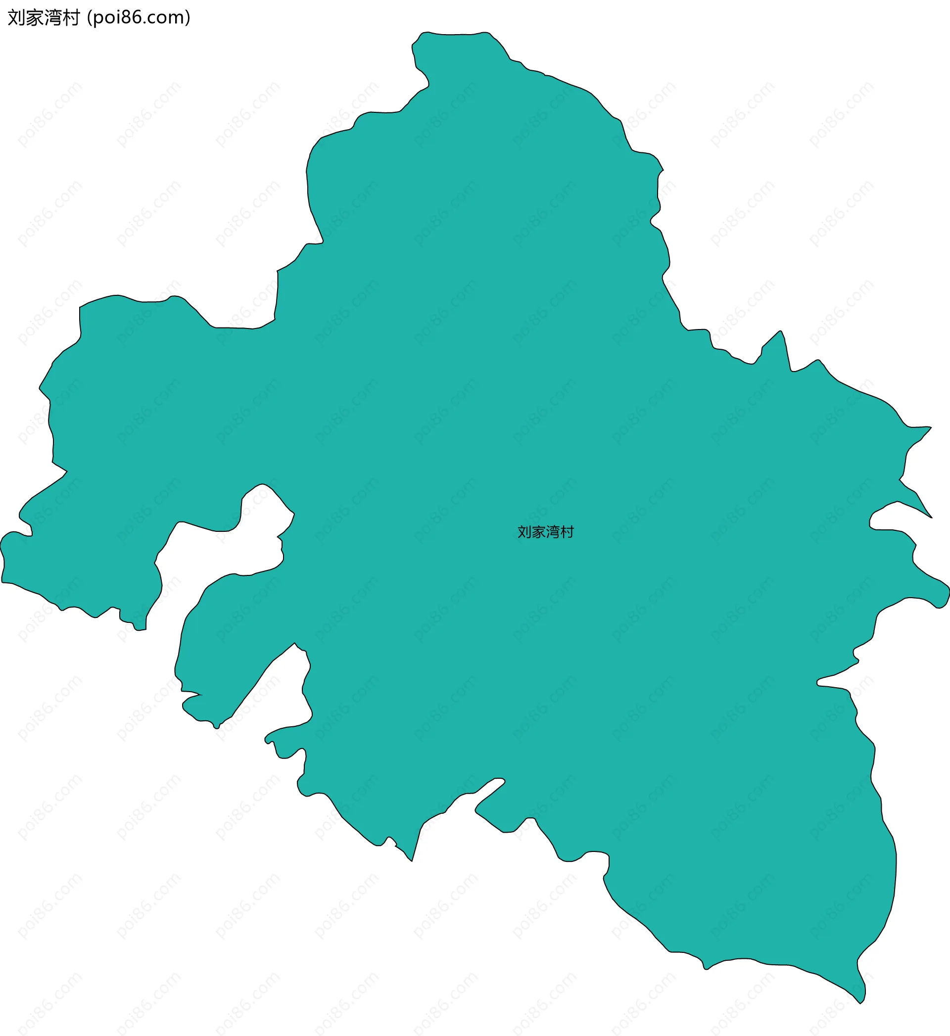 刘家湾村边界地图