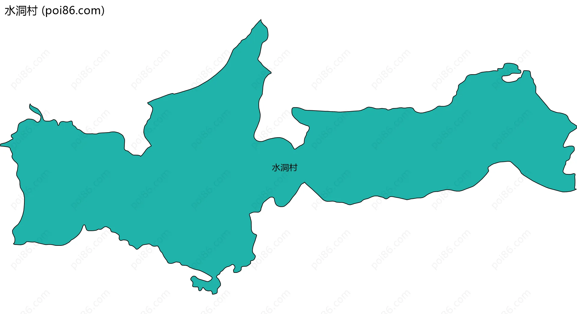 水洞村边界地图