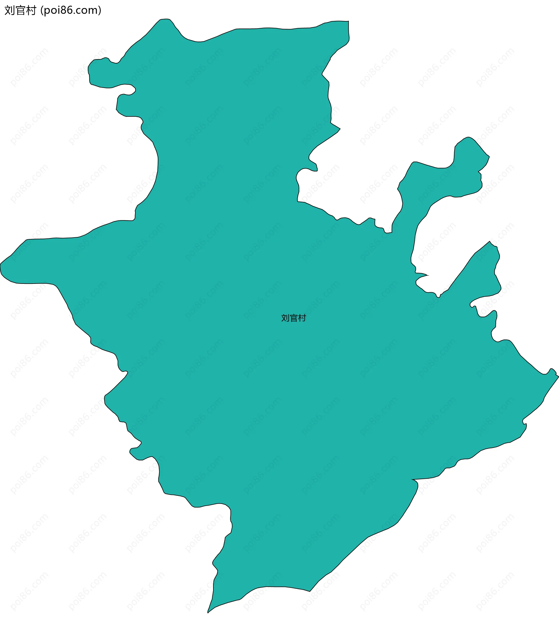 刘官村边界地图