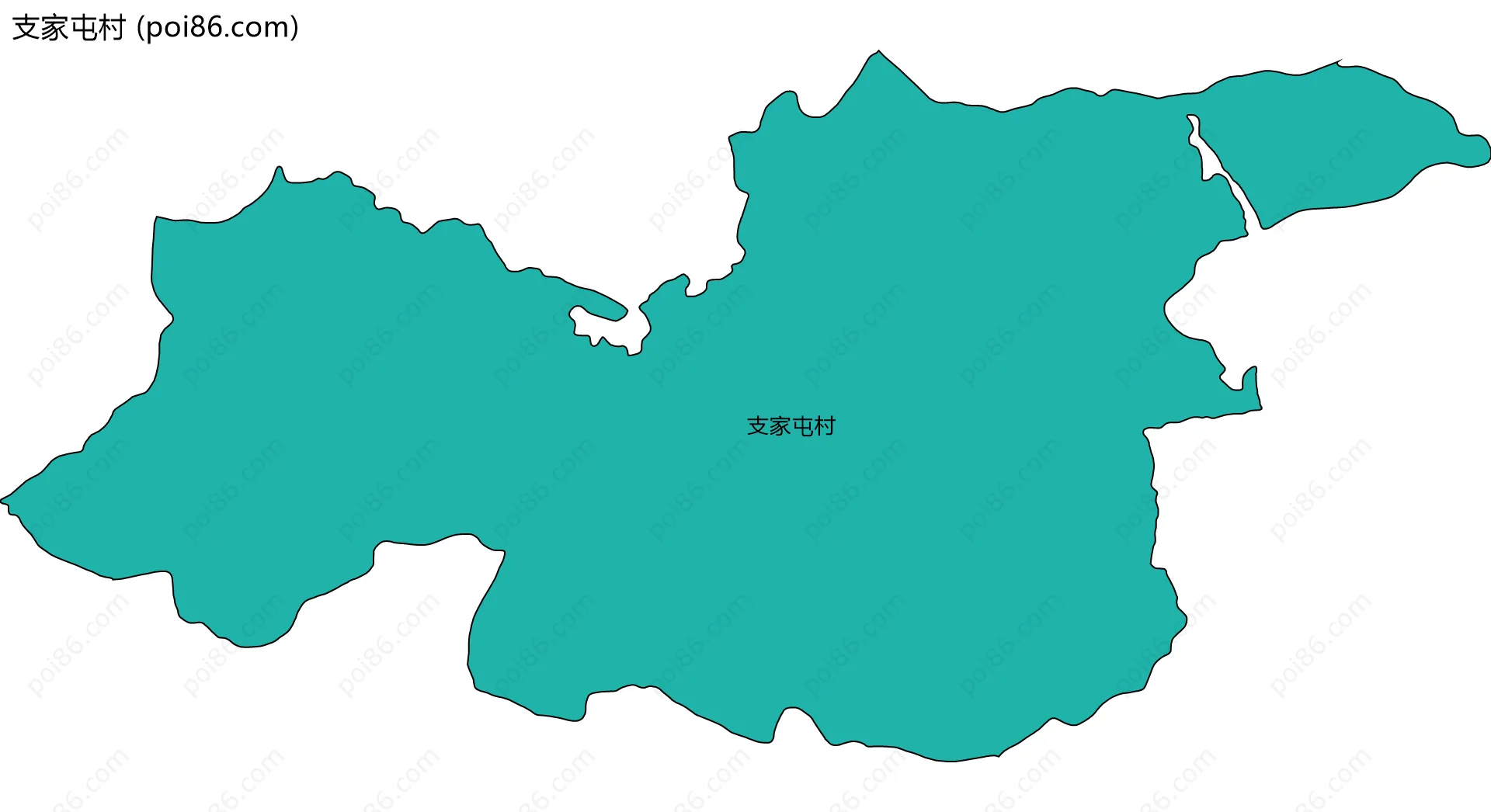 支家屯村边界地图
