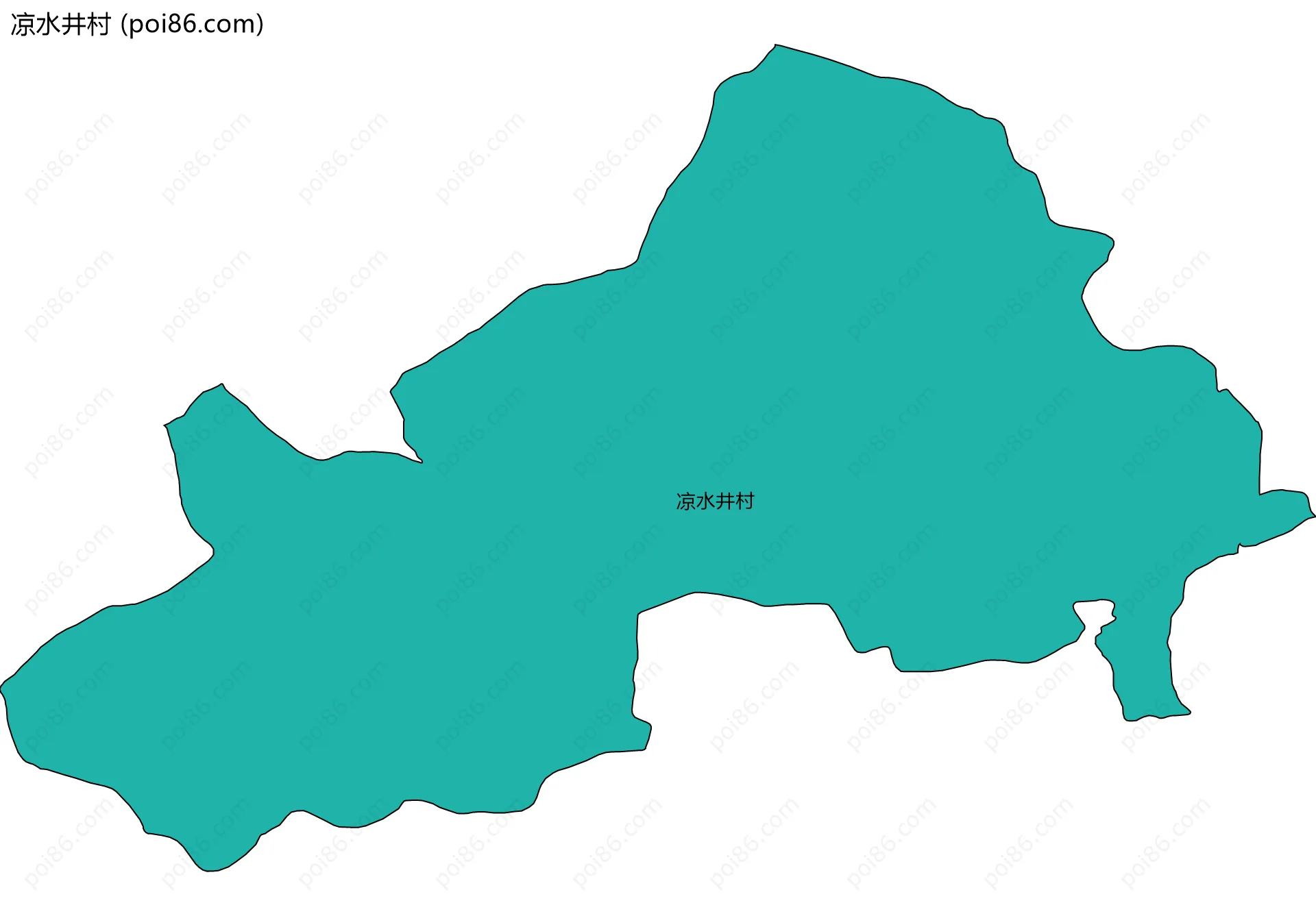 凉水井村边界地图